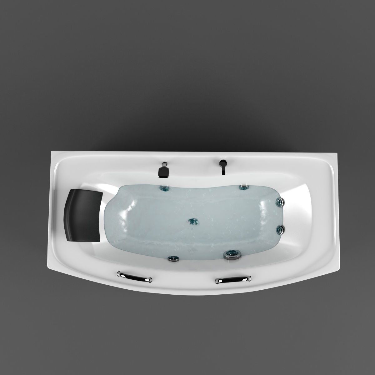 bathtub 01 Low-poly 3D model_4