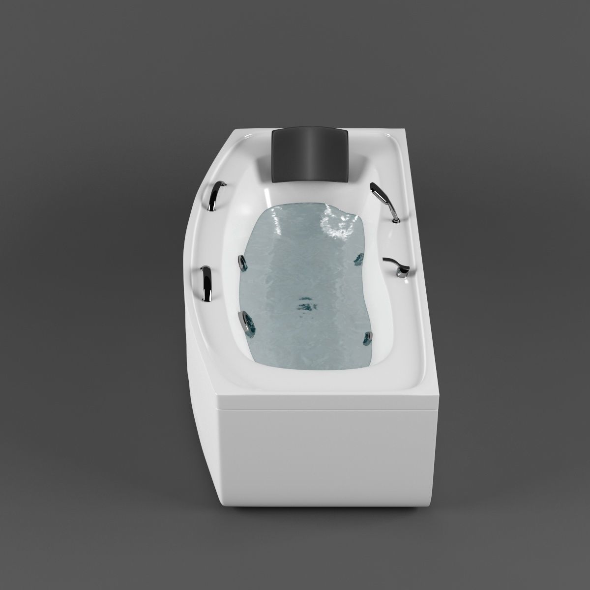 bathtub 01 Low-poly 3D model_8