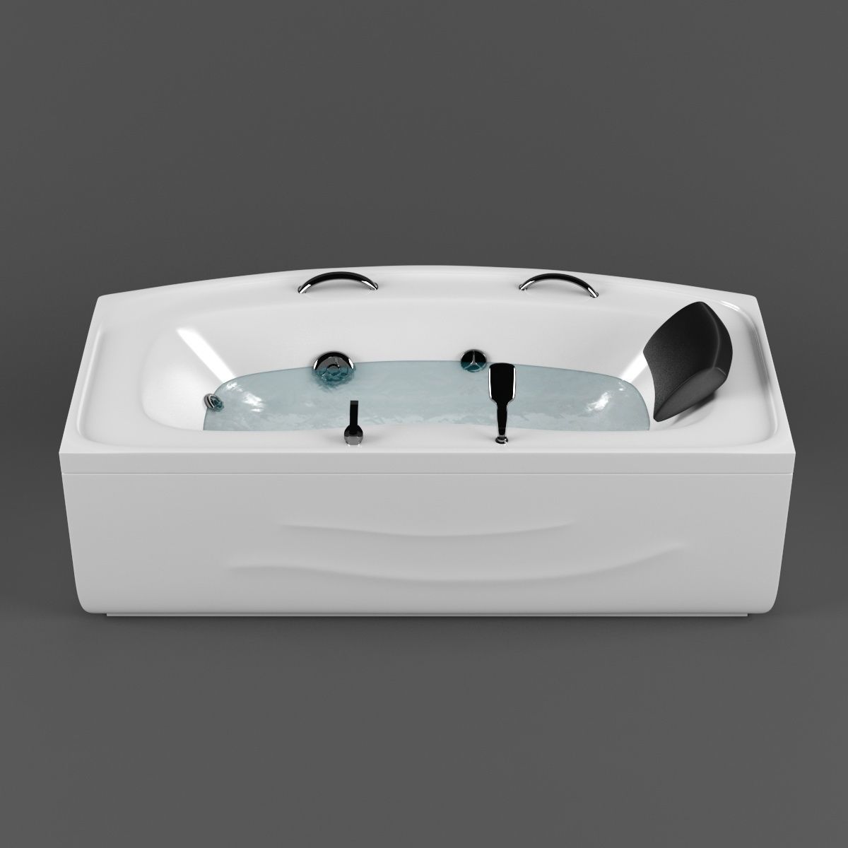 bathtub 01 Low-poly 3D model_6