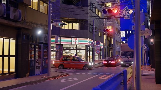 Tokyo Street Scene 3D model