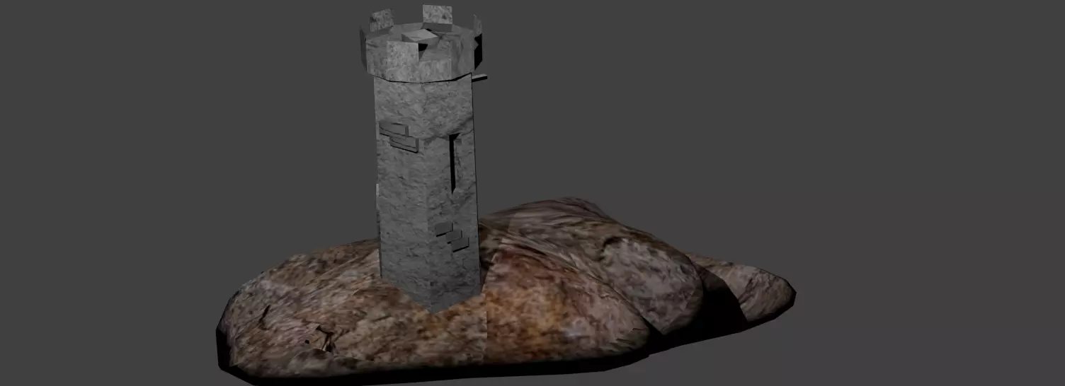 Castle tower 3D model_0
