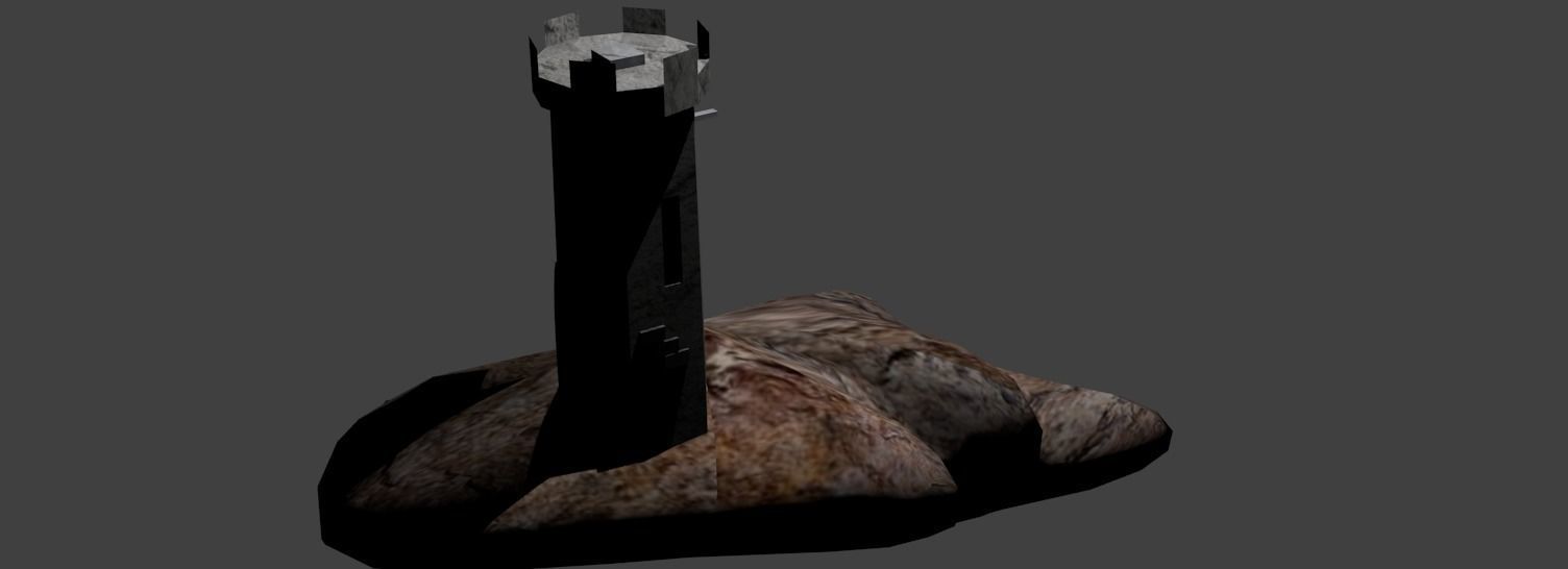 Castle tower 3D model_1