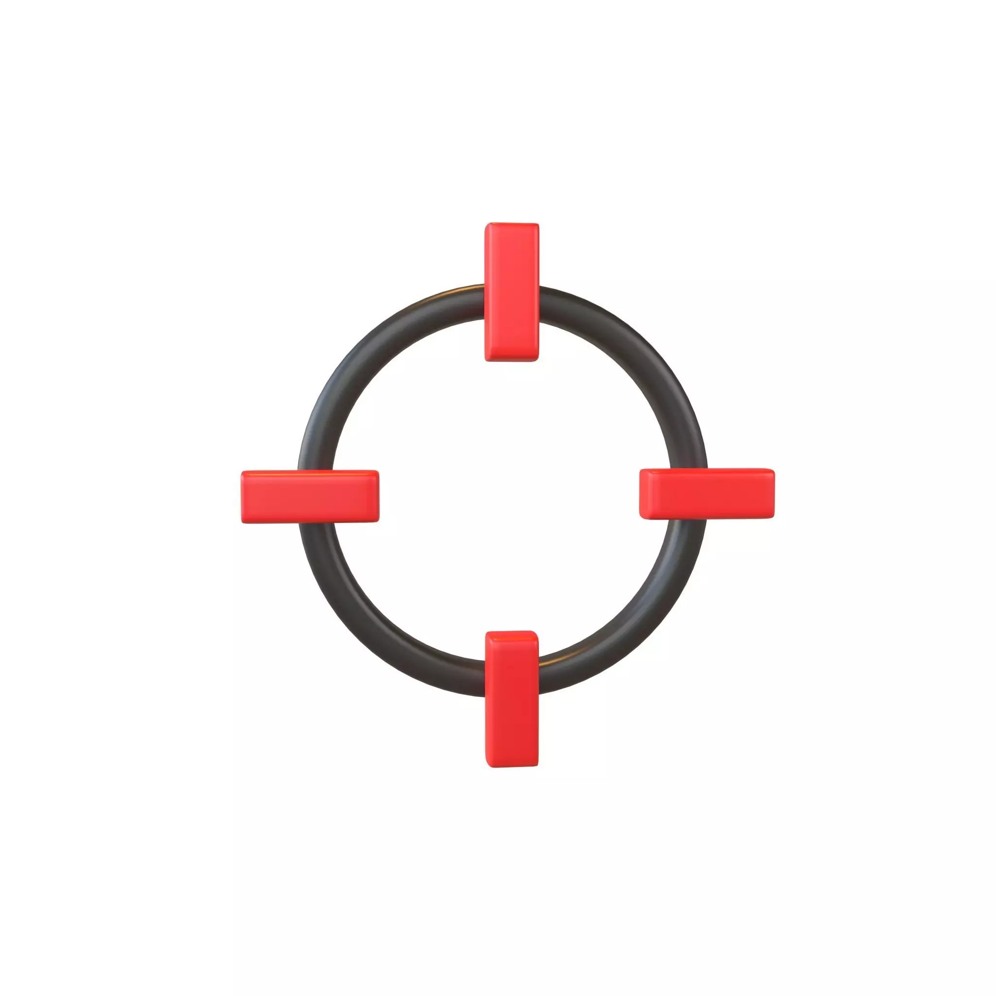 Crosshair Symbol v2 001 Low-poly 3D model_0