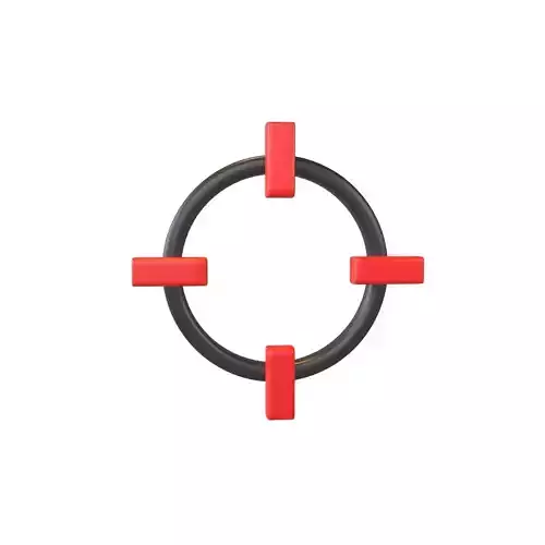 Crosshair Symbol v2 001 Low-poly 3D model