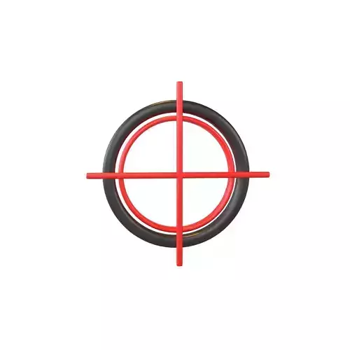 Crosshair Symbol v4 001 Low-poly 3D model