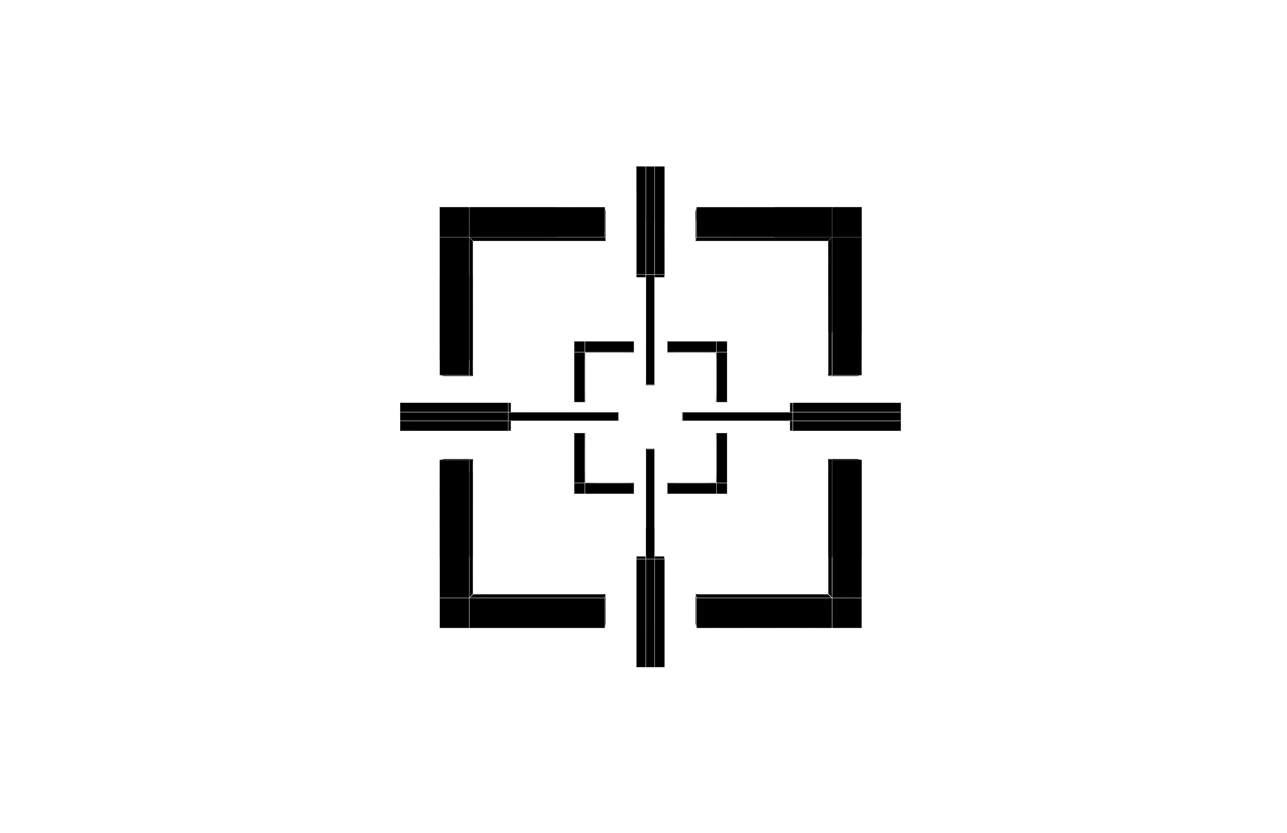 Crosshair Symbol v5 001 Low-poly 3D model_5