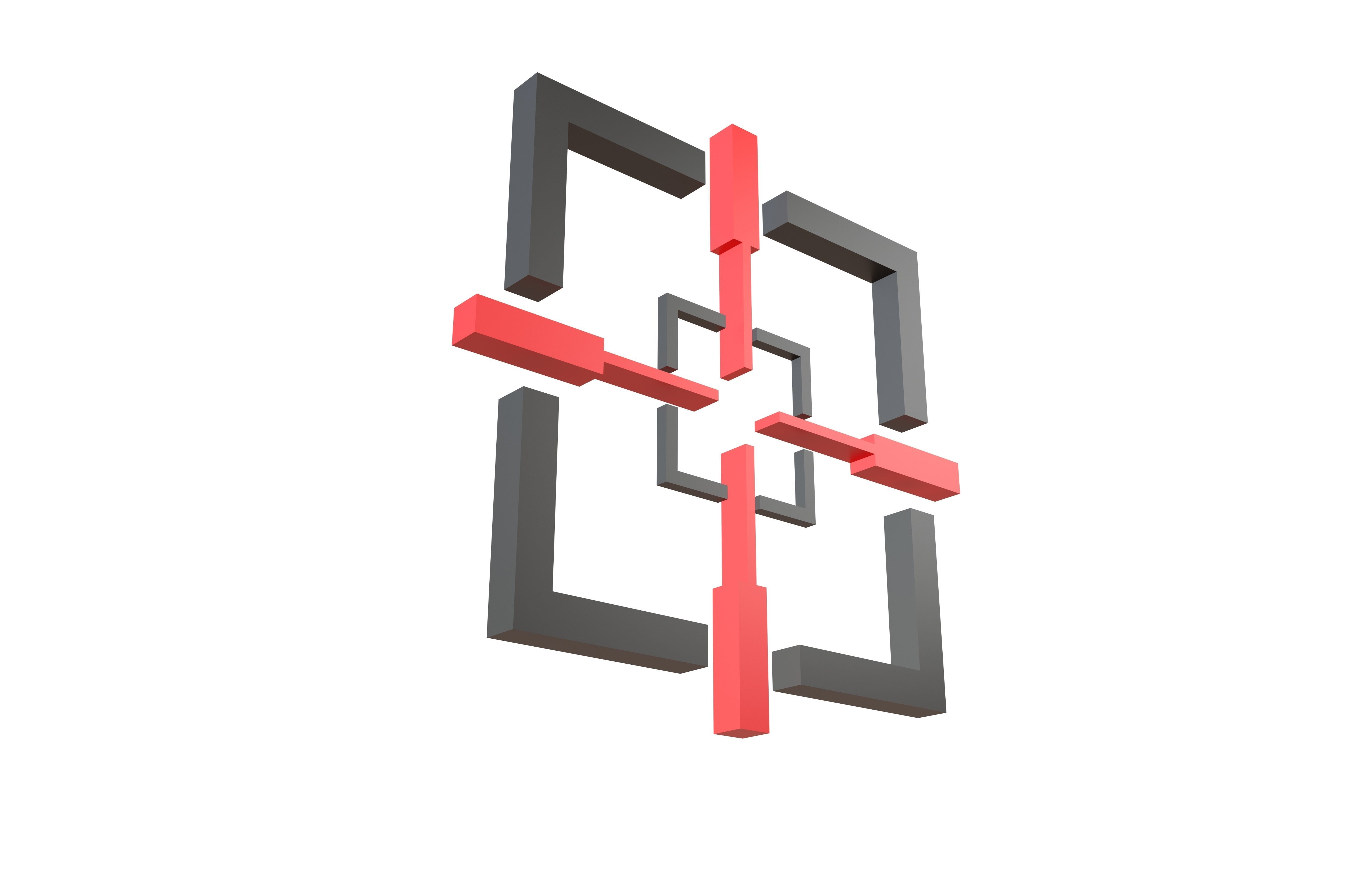 Crosshair Symbol v5 001 Low-poly 3D model_3