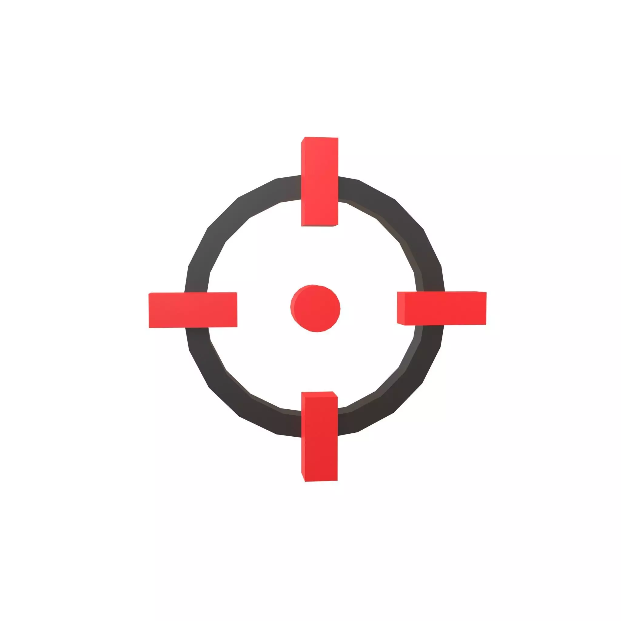 Crosshair Symbol v7 001 Low-poly 3D model_0