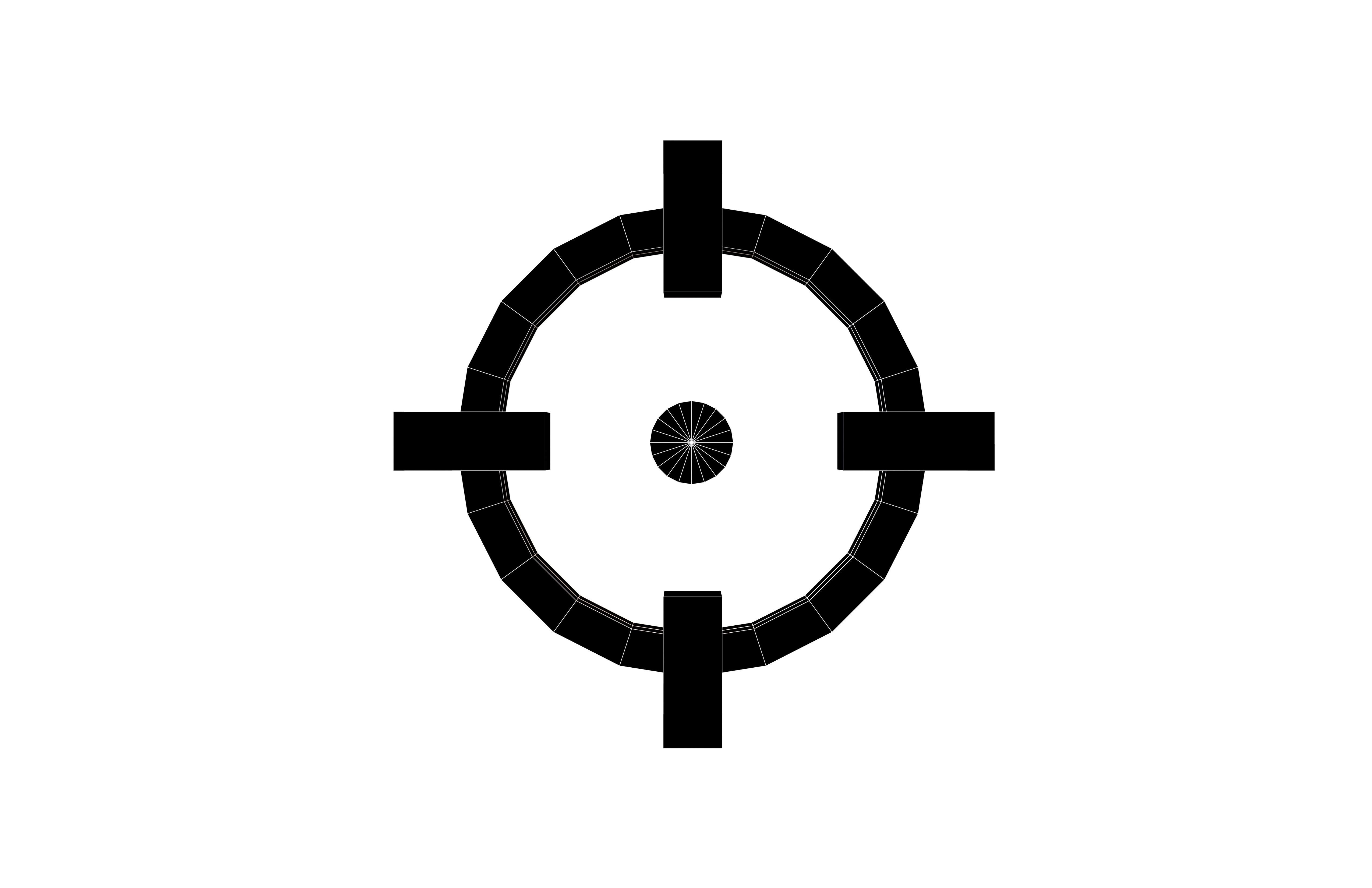 Crosshair Symbol v7 001 Low-poly 3D model_5