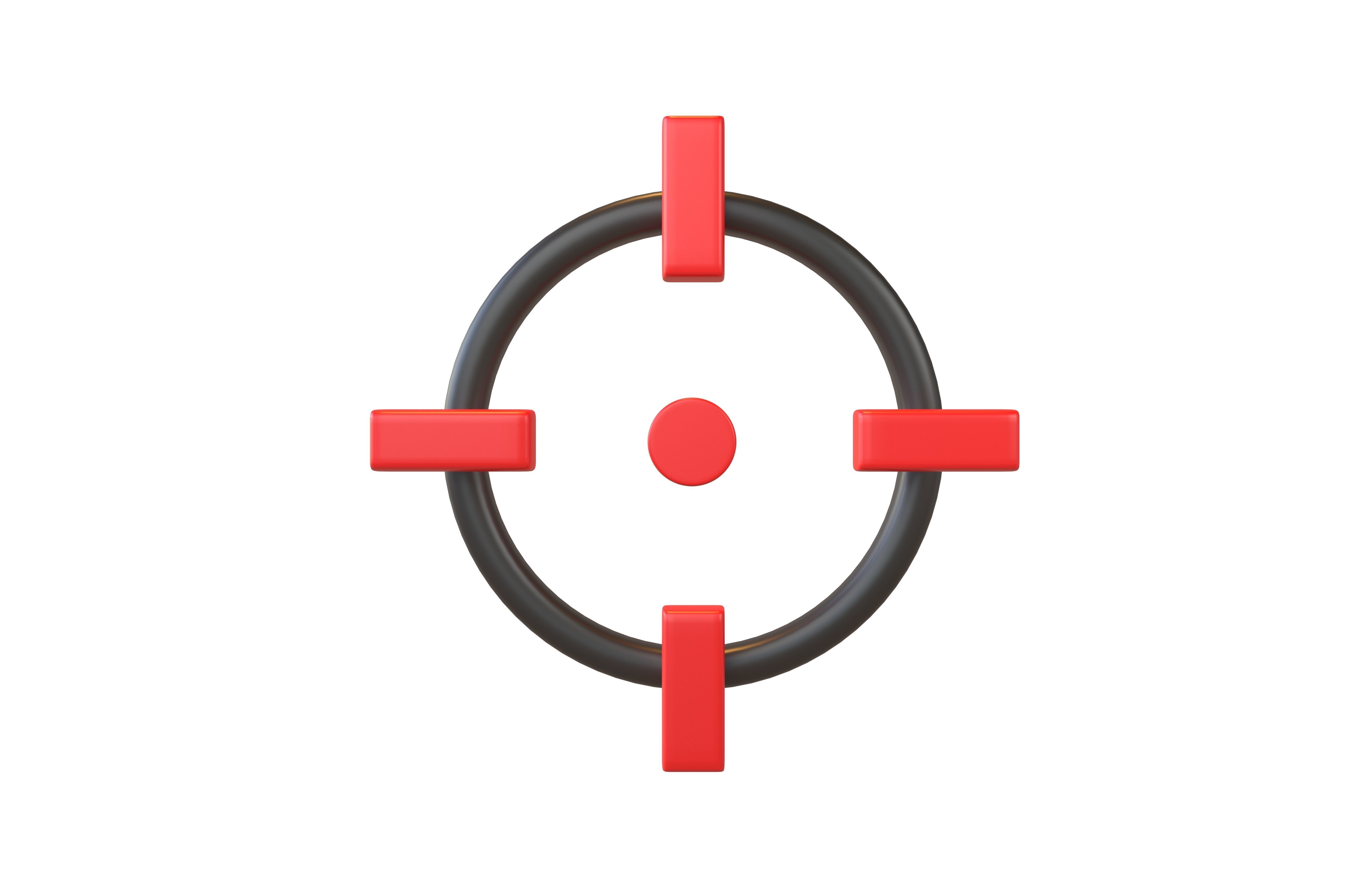 Crosshair Symbol v8 001 Low-poly 3D model_1