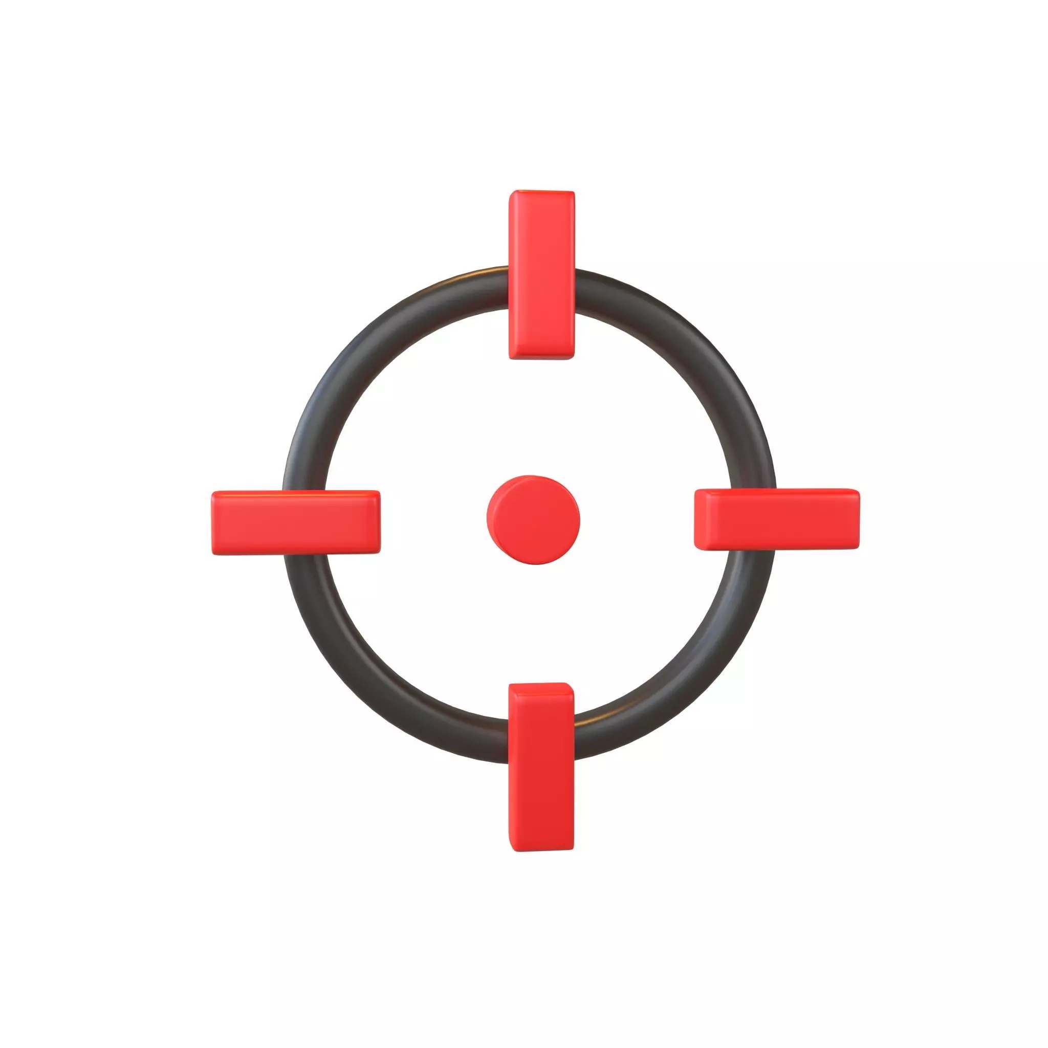 Crosshair Symbol v8 001 Low-poly 3D model_0