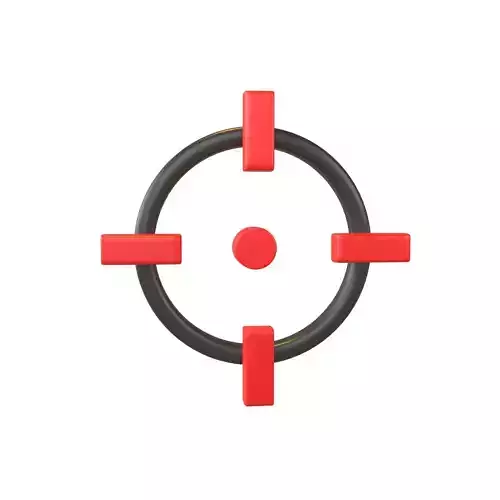 Crosshair Symbol v8 001 Low-poly 3D model