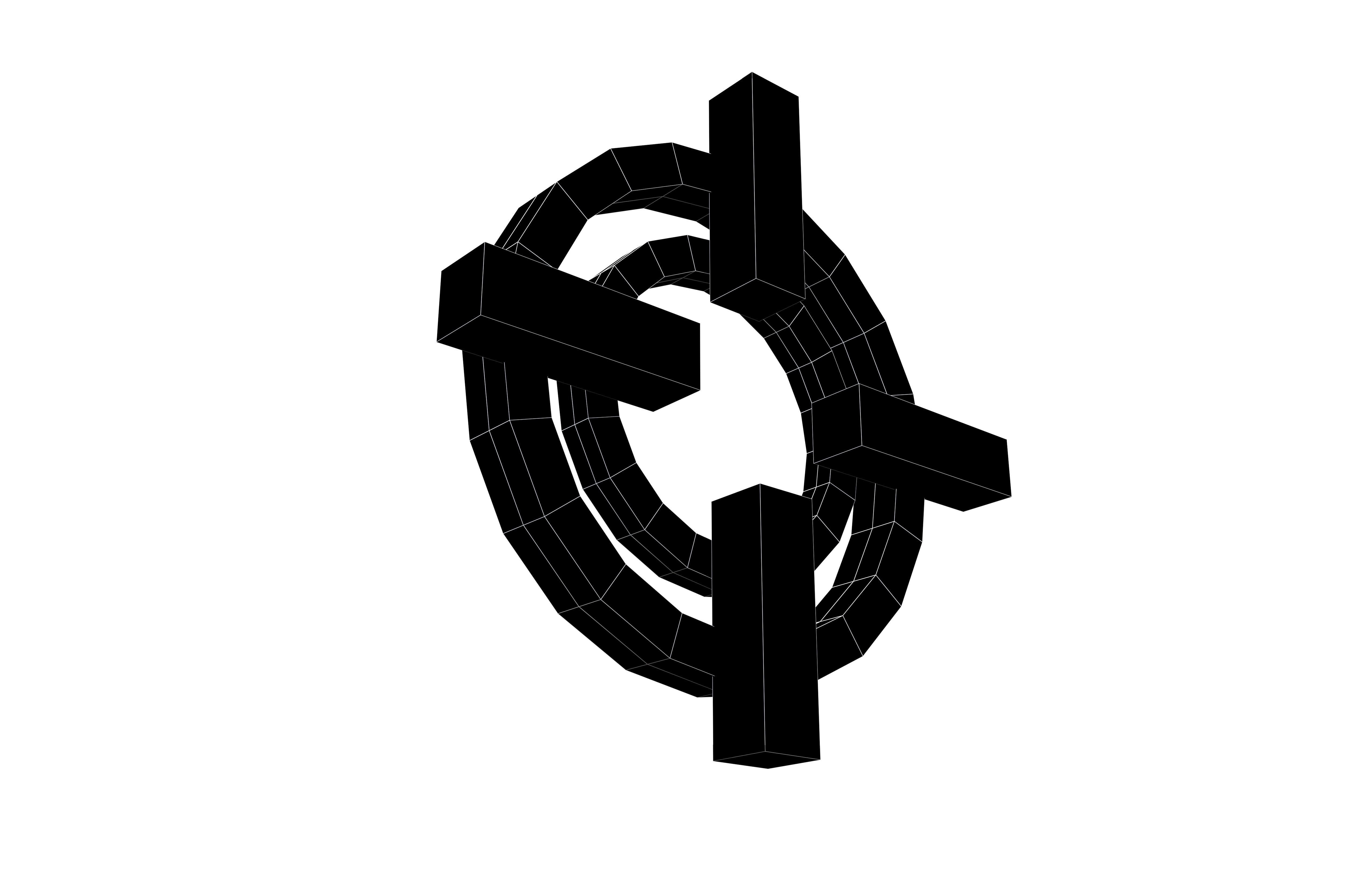 Crosshair Symbol v9 001 Low-poly 3D model_7