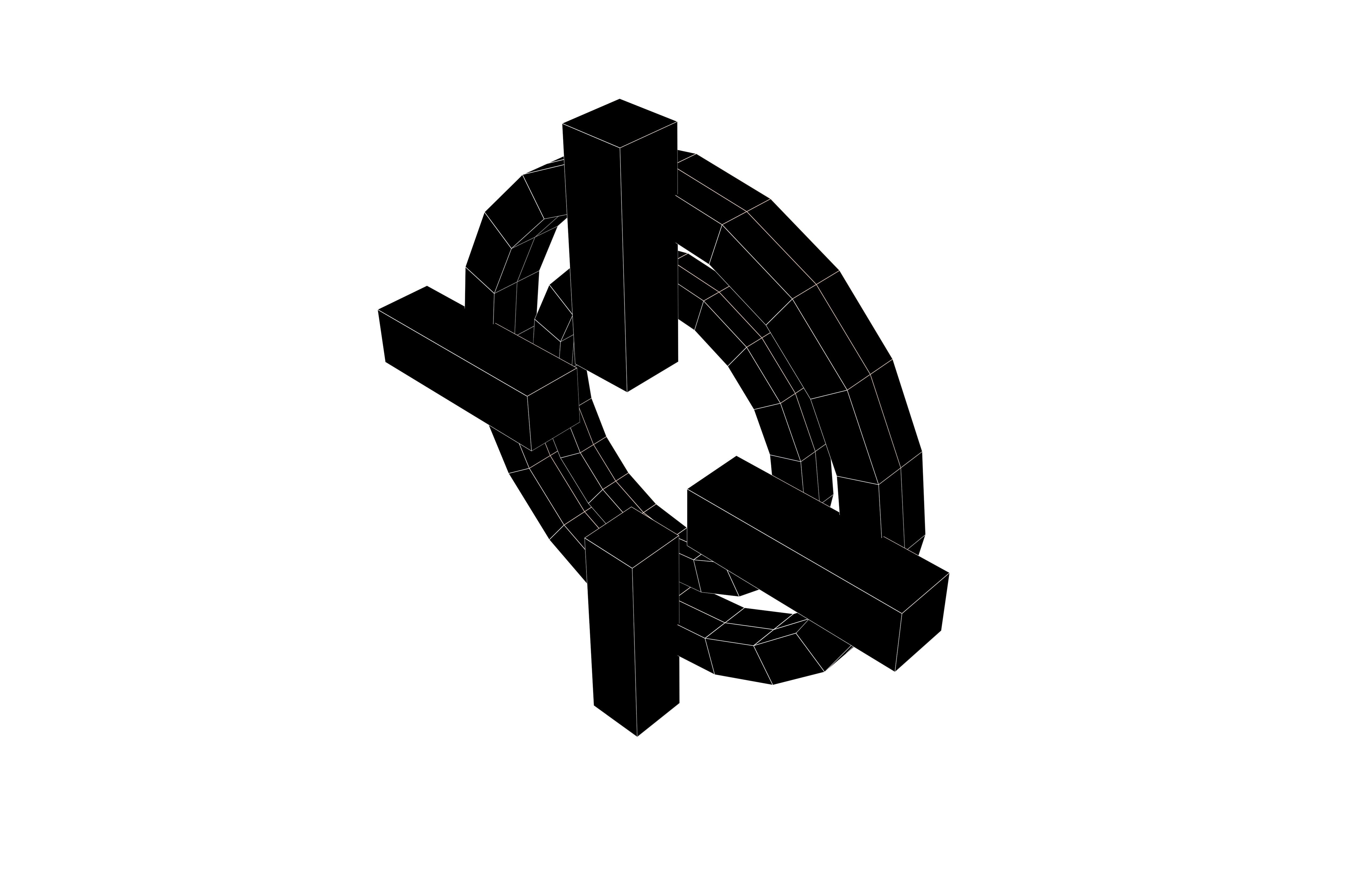 Crosshair Symbol v9 001 Low-poly 3D model_6