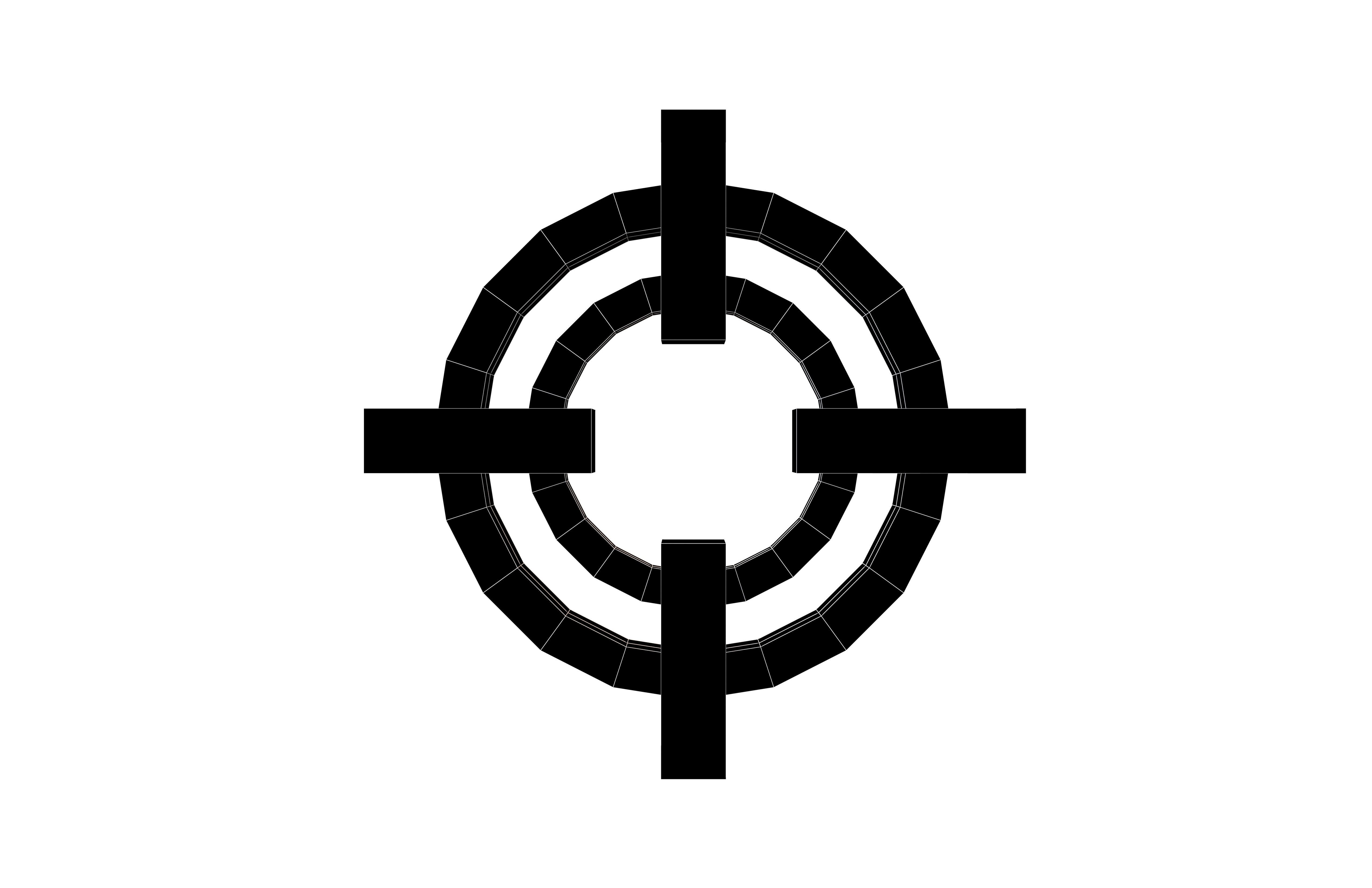 Crosshair Symbol v9 001 Low-poly 3D model_4