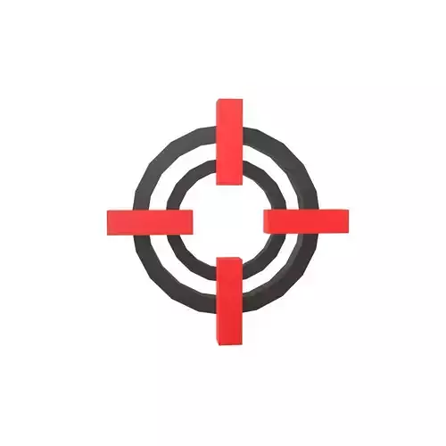 Crosshair Symbol v9 001 Low-poly 3D model