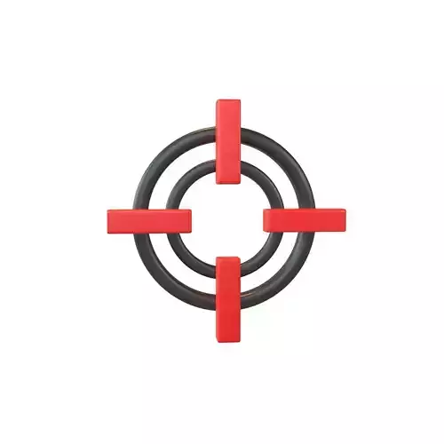 Crosshair Symbol v10 001 Low-poly 3D model