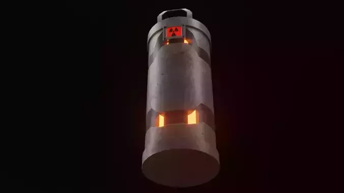 Nuclear Reactor Bomb Chamber Free low-poly 3D model