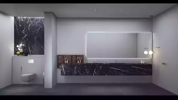 Boffi Bathroom and sink and Wc toilet 3D model