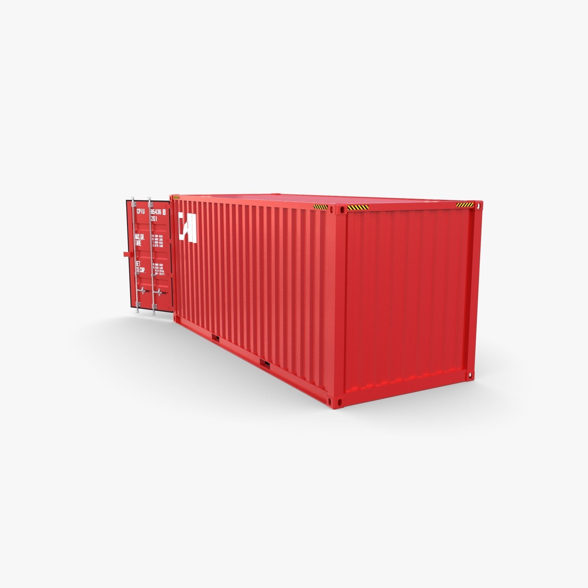 20ft Shipping Container CAI v2 3D model_8