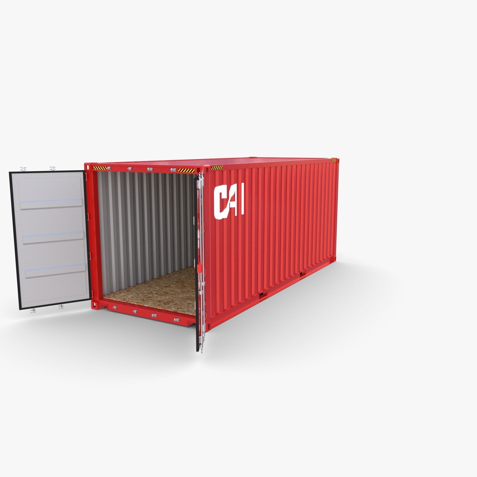 20ft Shipping Container CAI v2 3D model_1