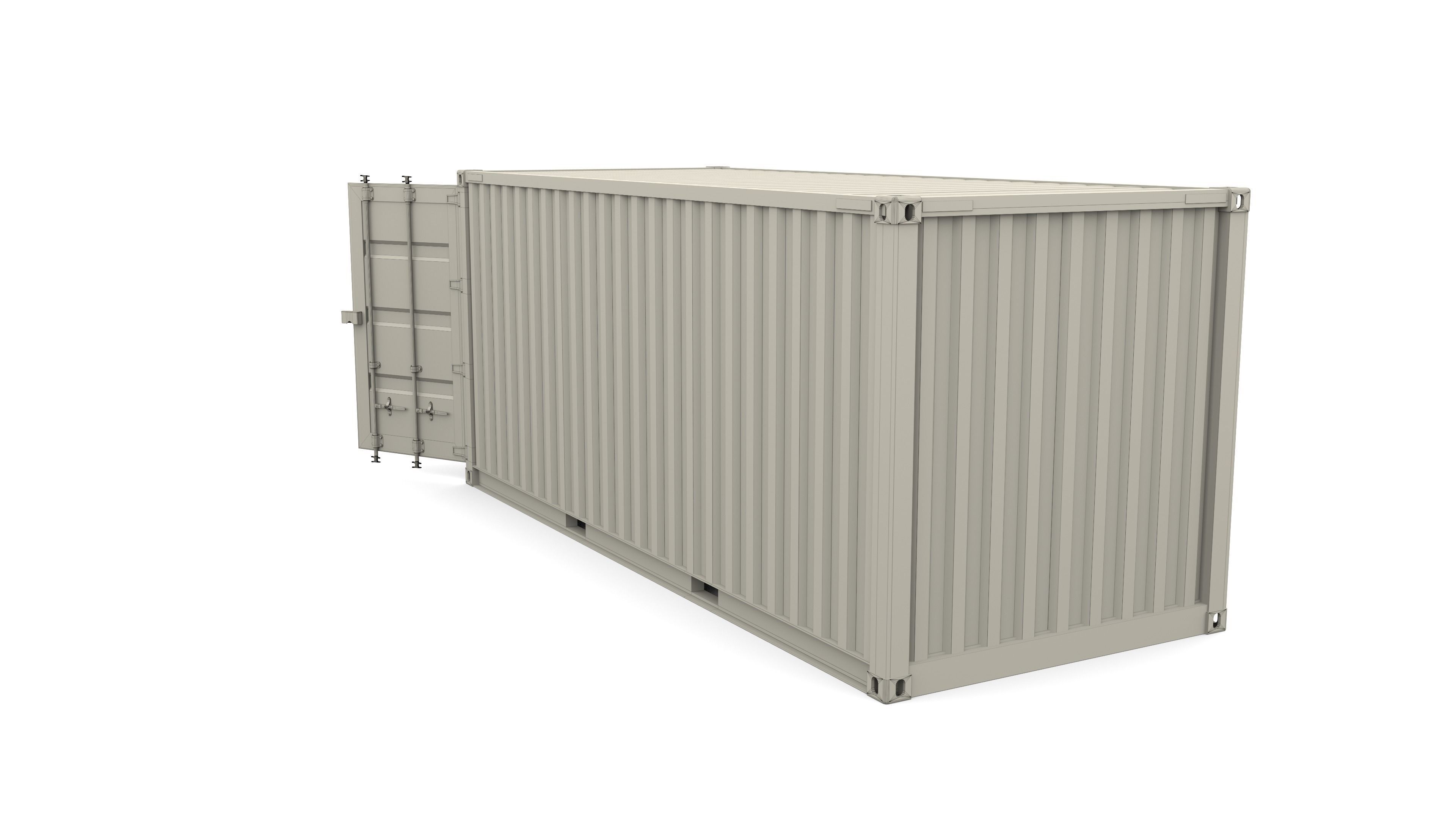 20ft Shipping Container CAI v2 3D model_16