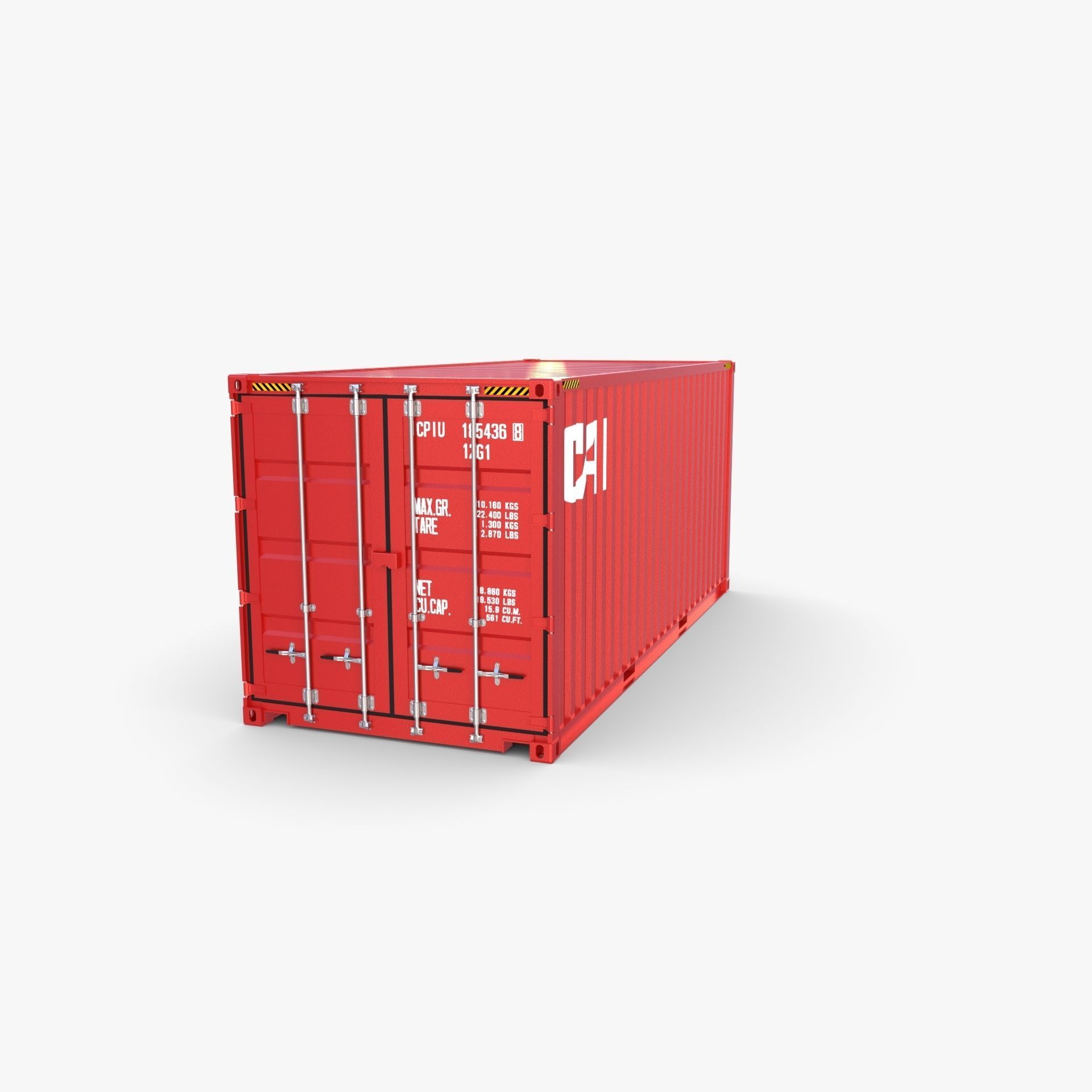 20ft Shipping Container CAI v2 3D model_4