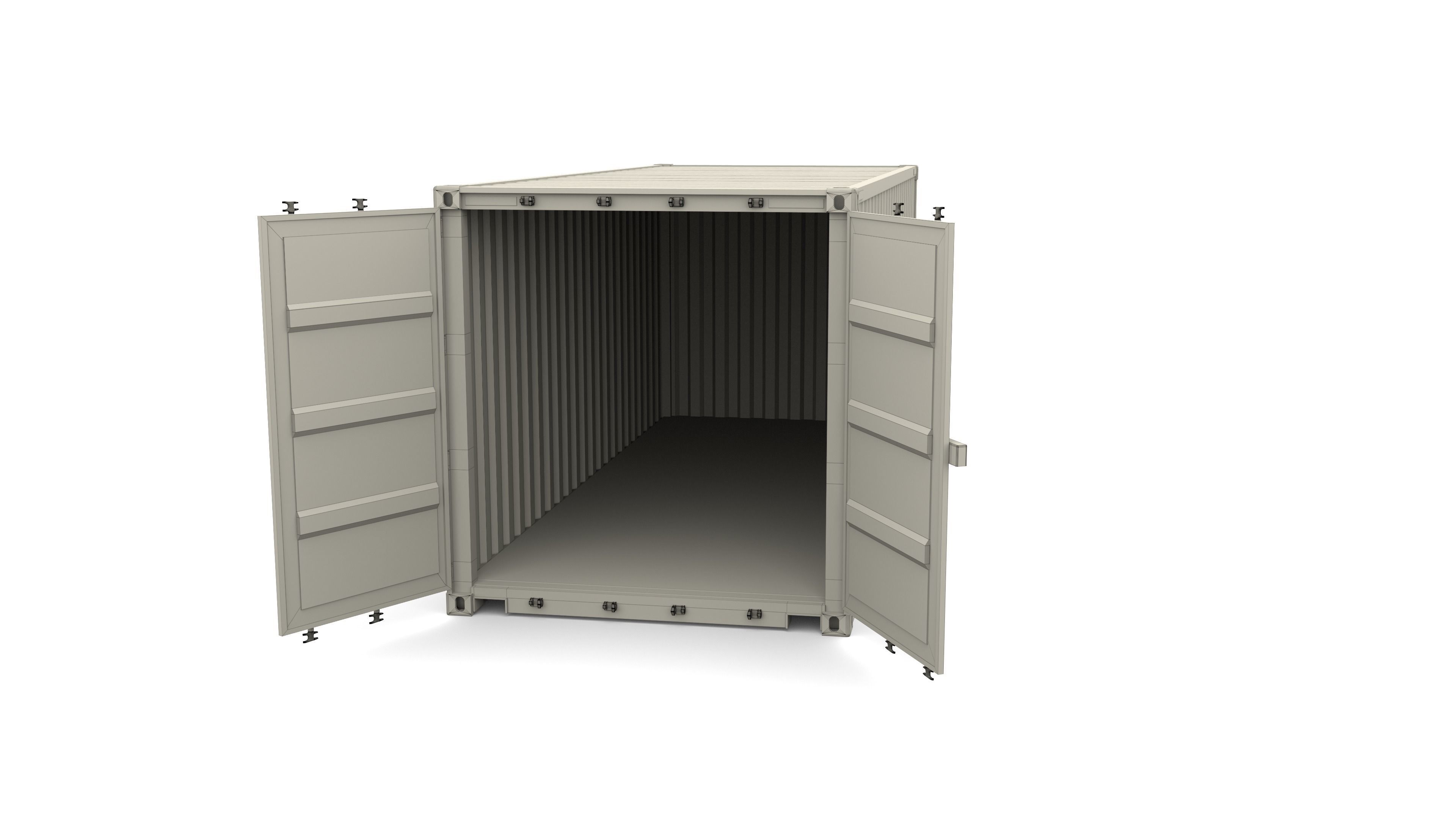 20ft Shipping Container CAI v2 3D model_13