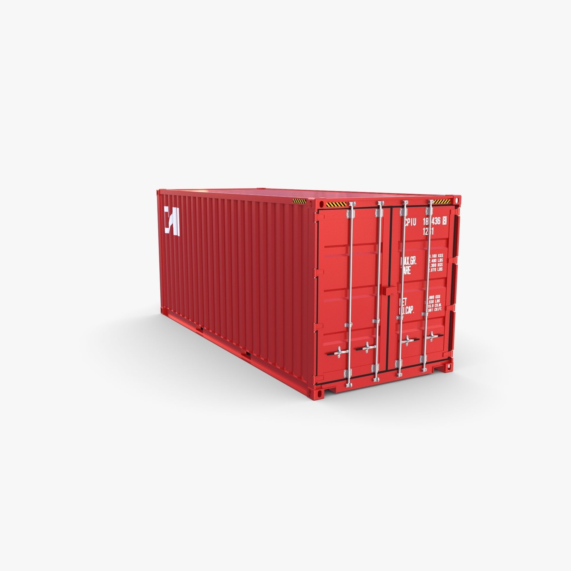 20ft Shipping Container CAI v2 3D model_6