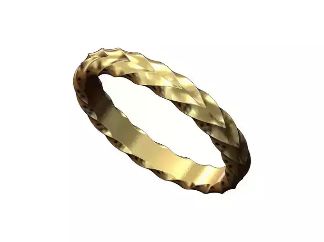 Double row twist motif band US sizes 5to10 3D print model