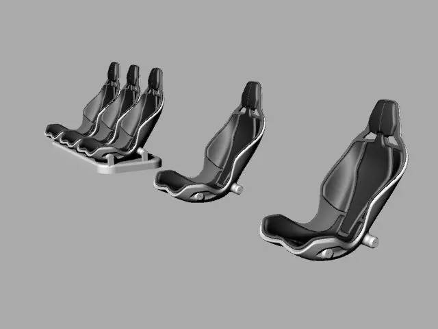 racing seat 3D model_0