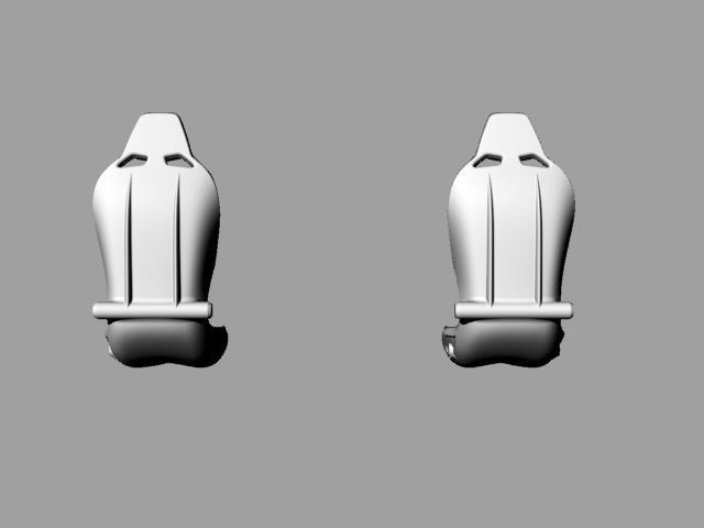 racing seat 3D model_2