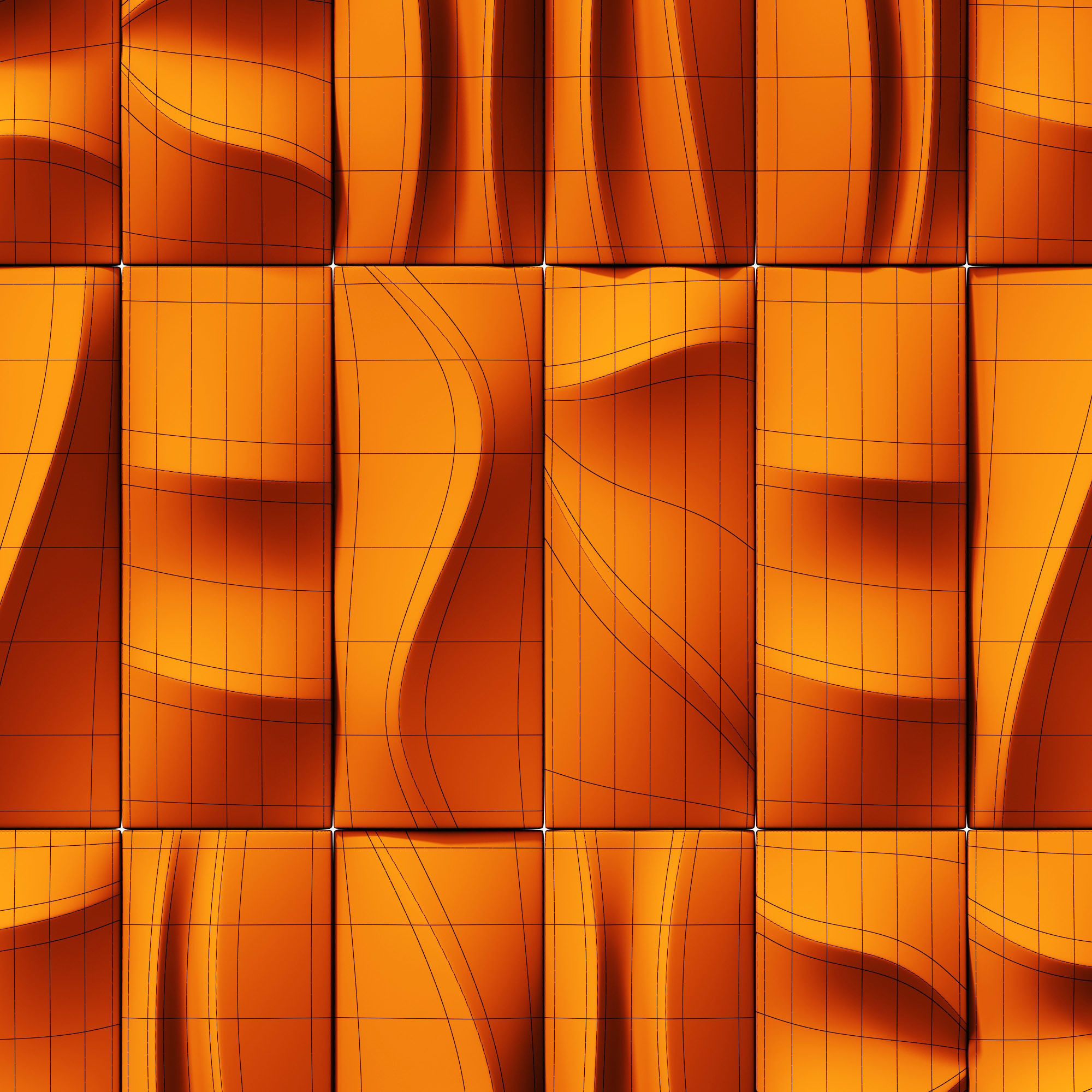 Tile line curve decor n2 3D model_11