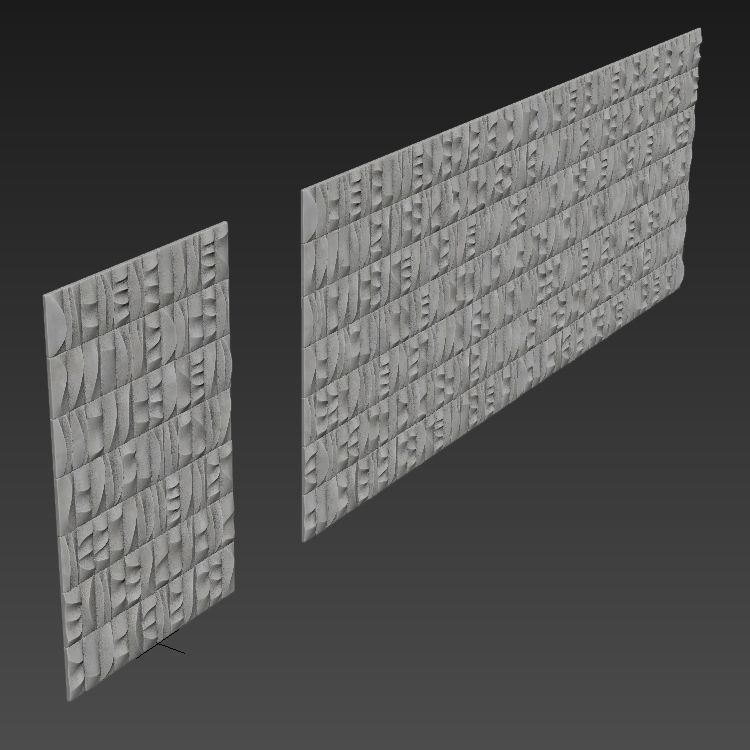 Tile line curve decor n2 3D model_9