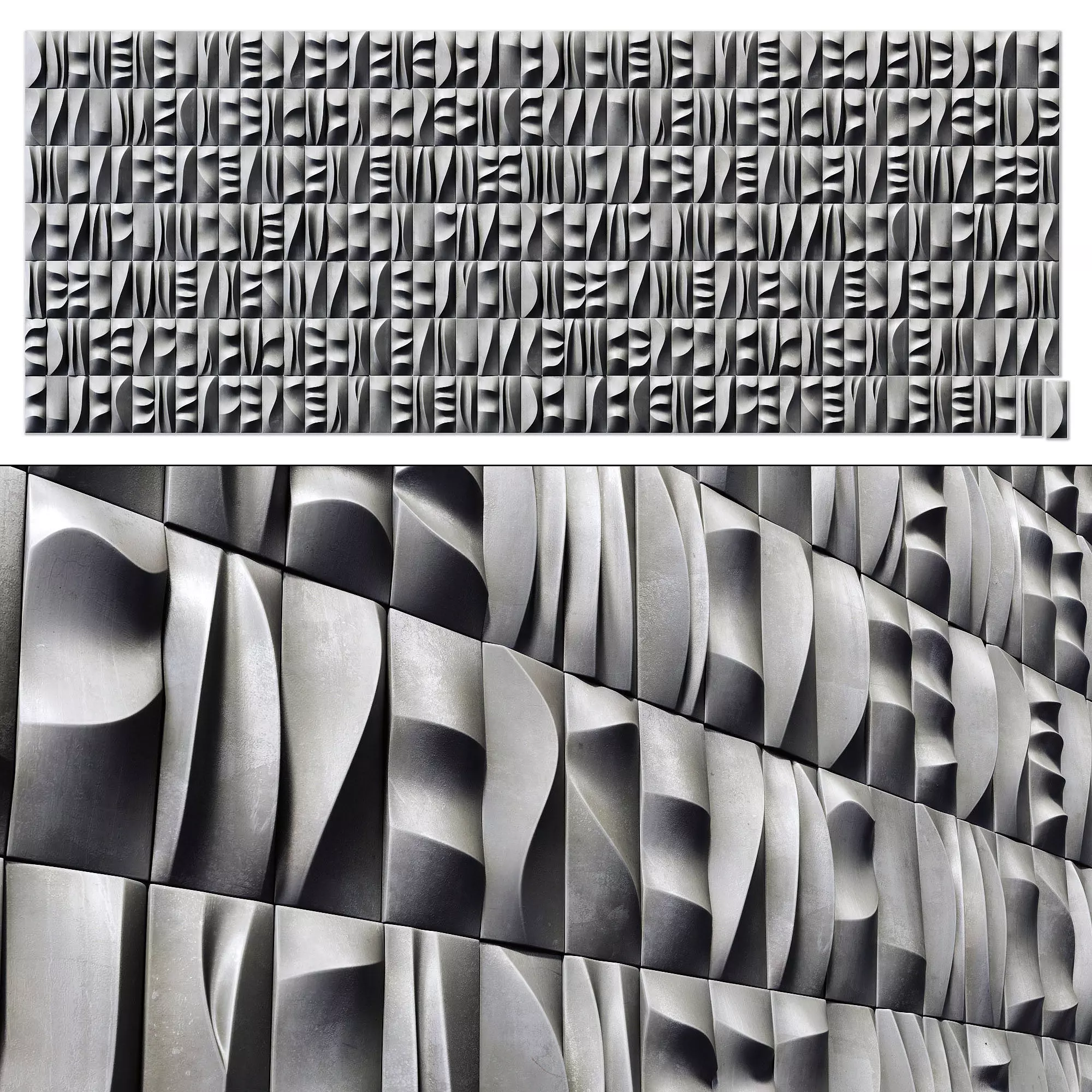 Tile line curve decor n2 3D model_0