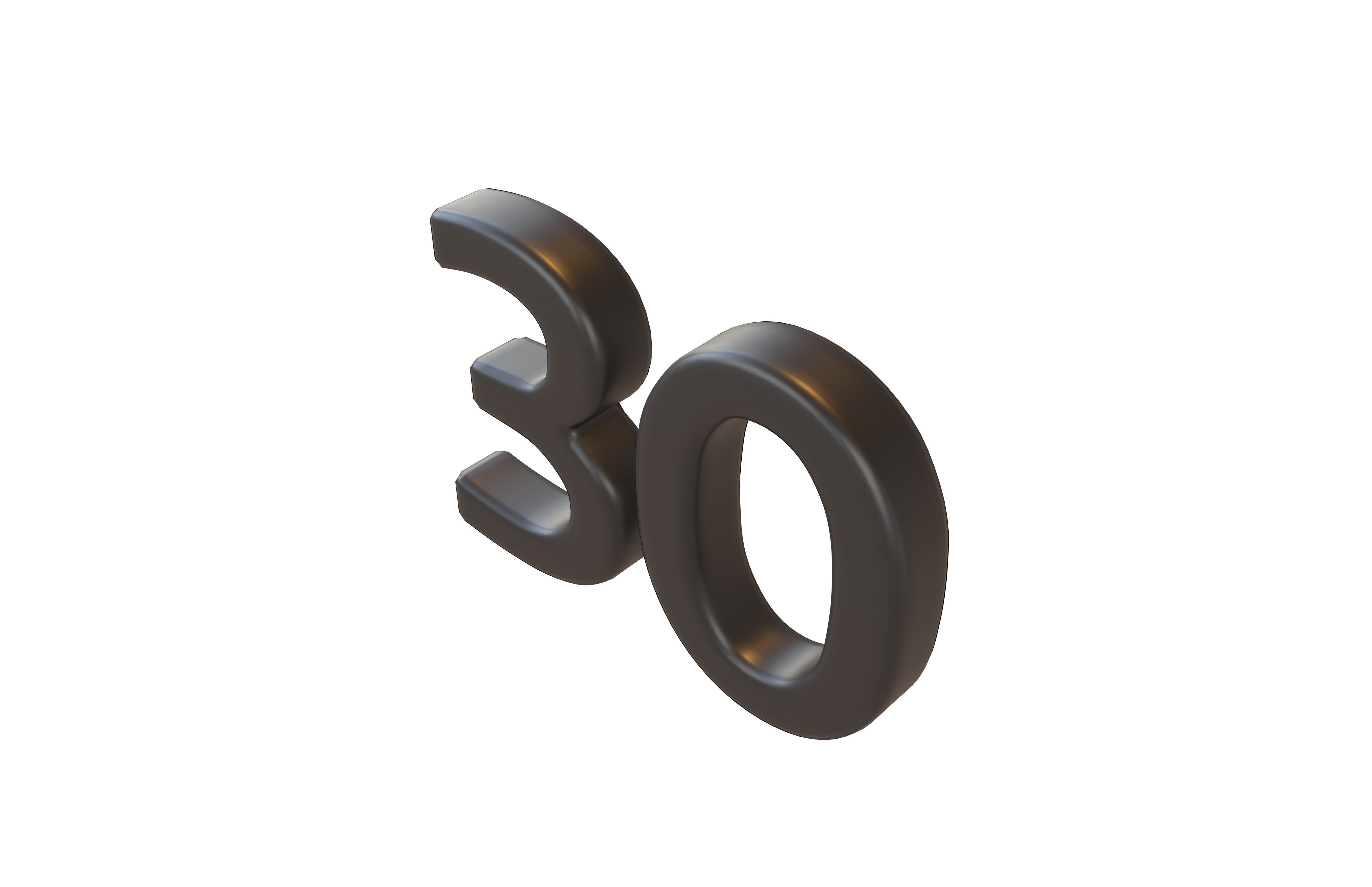 Date Number v2 Pack 01 Low-poly 3D model_5