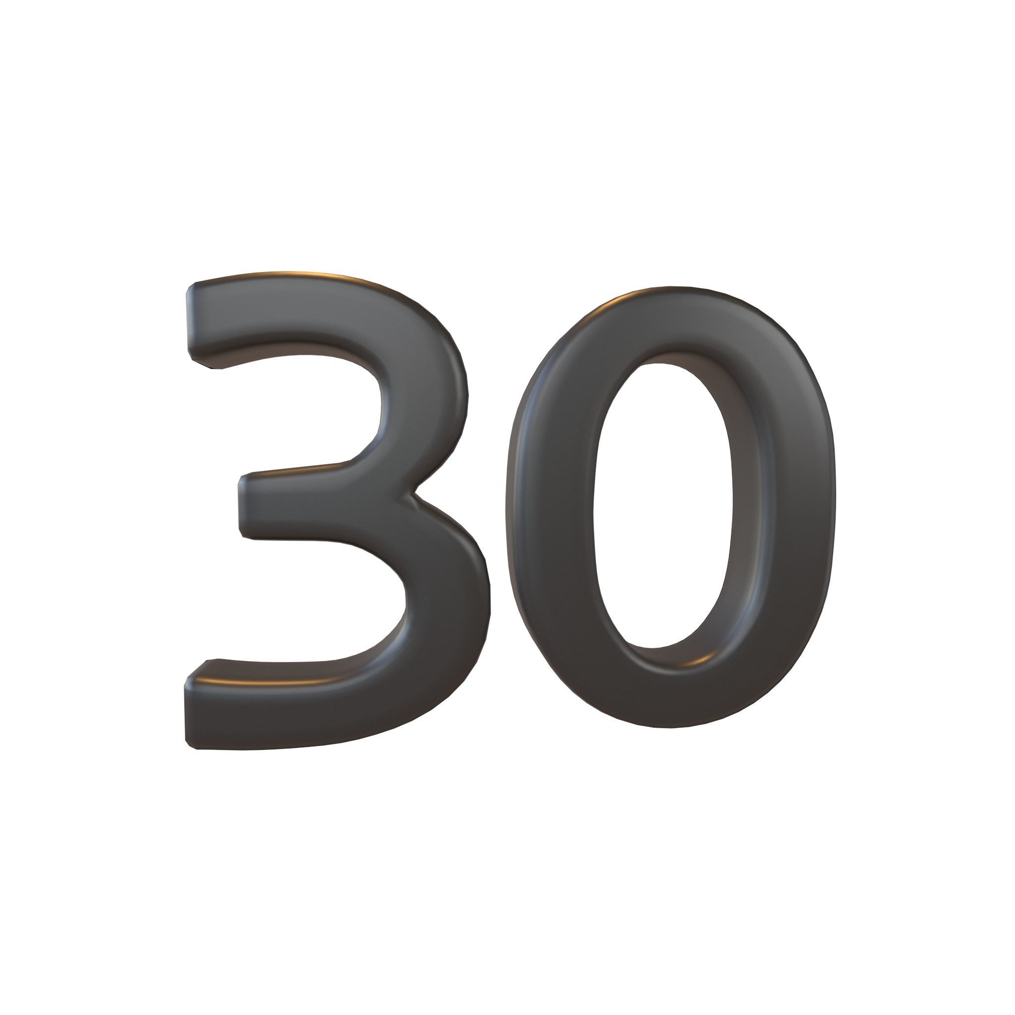 Date Number v2 Pack 01 Low-poly 3D model_3