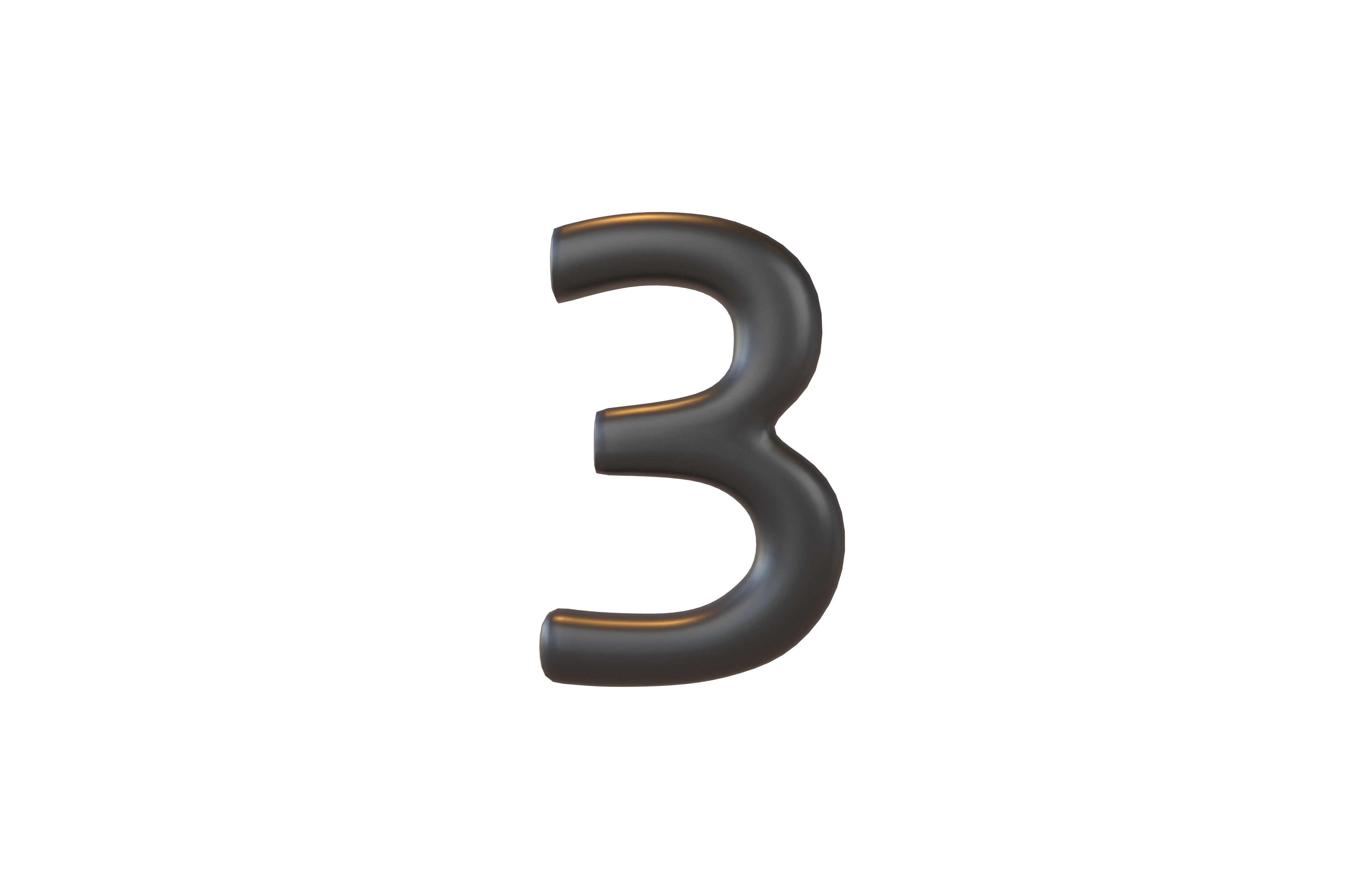 Date Number v2 Pack 01 Low-poly 3D model_39