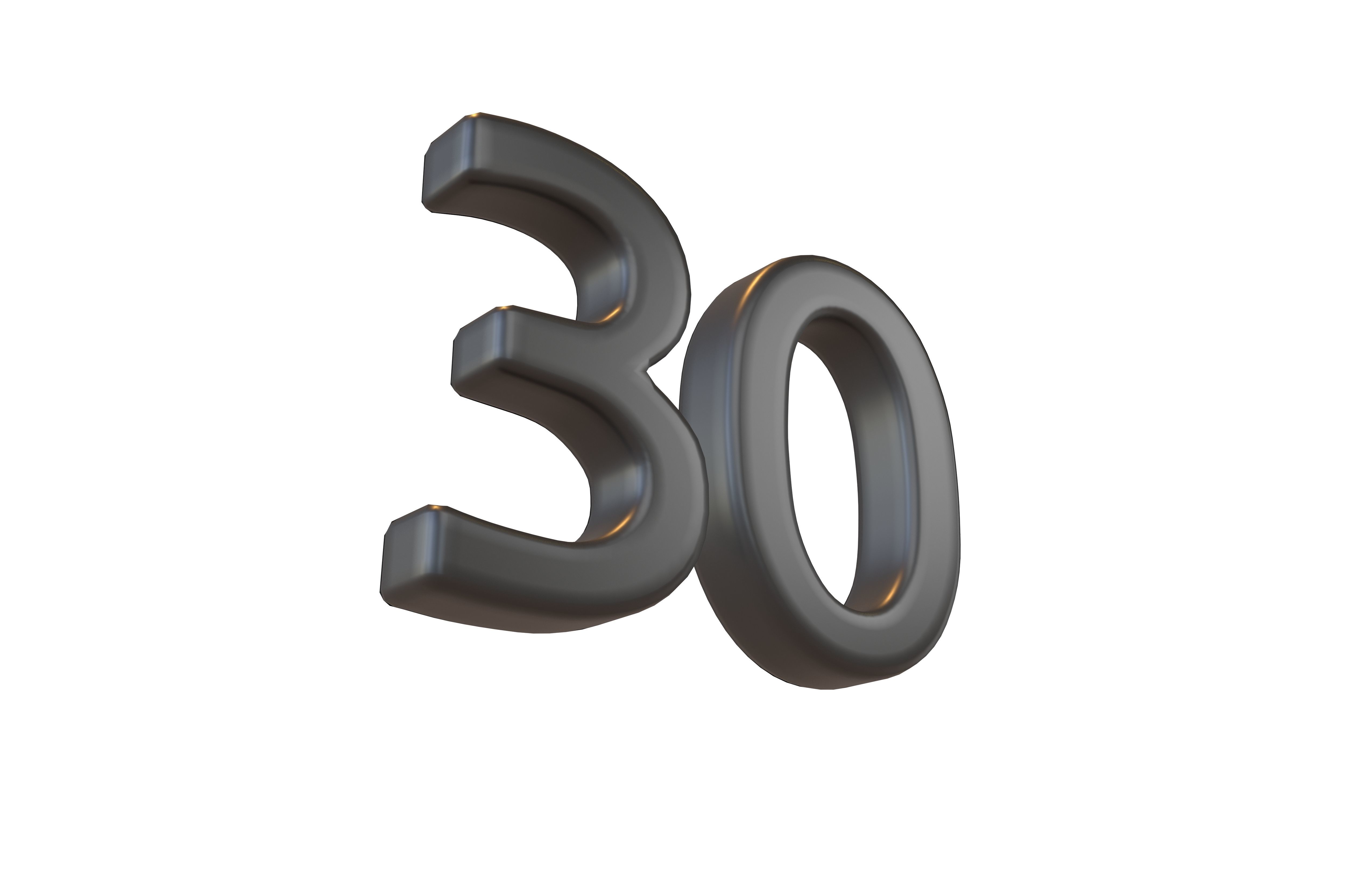 Date Number v2 Pack 01 Low-poly 3D model_23