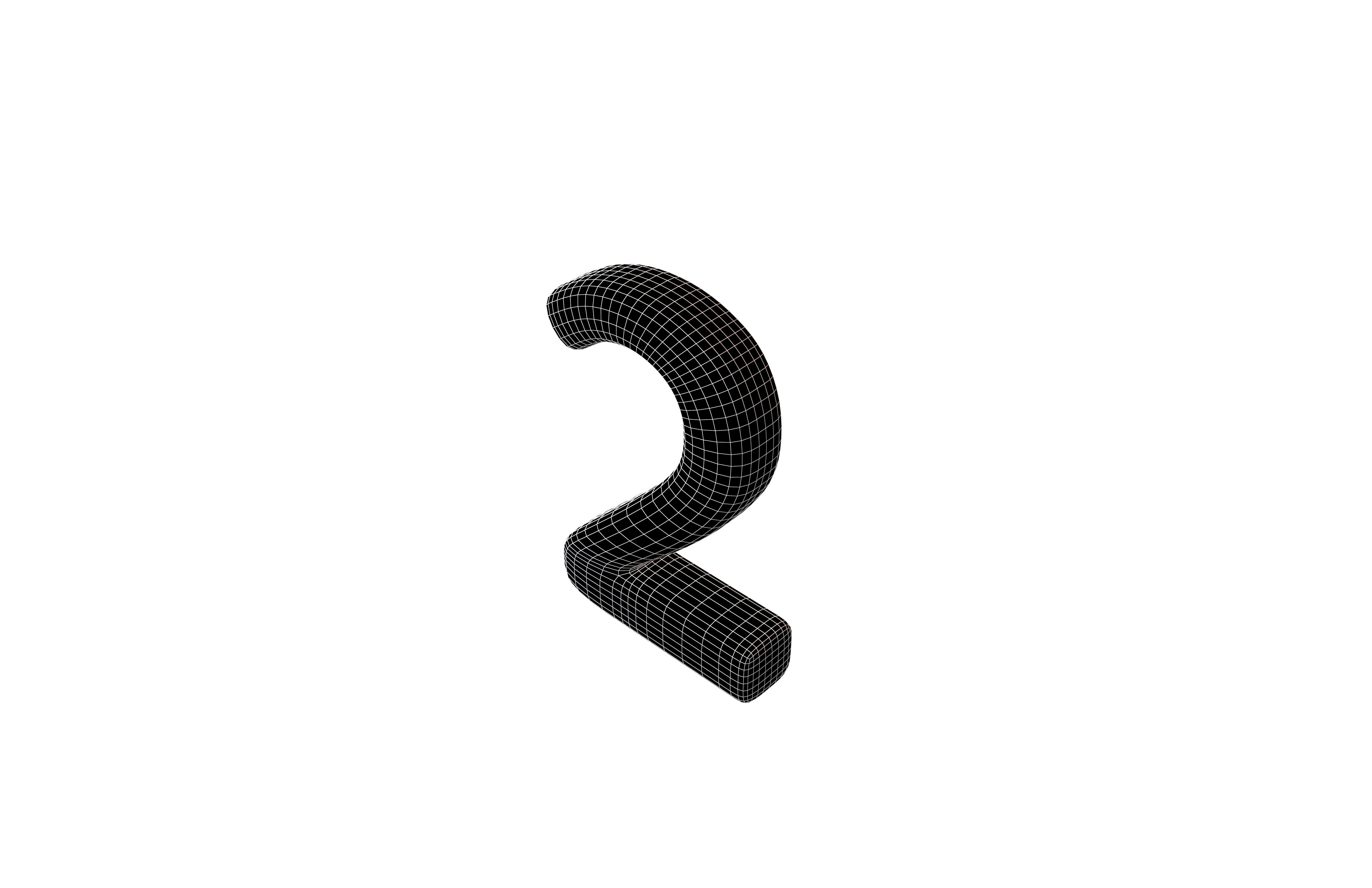 Date Number v2 Pack 01 Low-poly 3D model_34