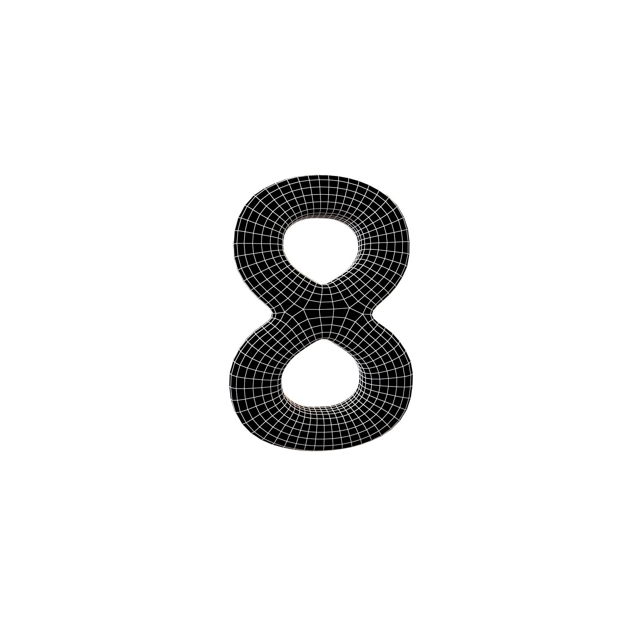 Date Number v2 Pack 01 Low-poly 3D model_81