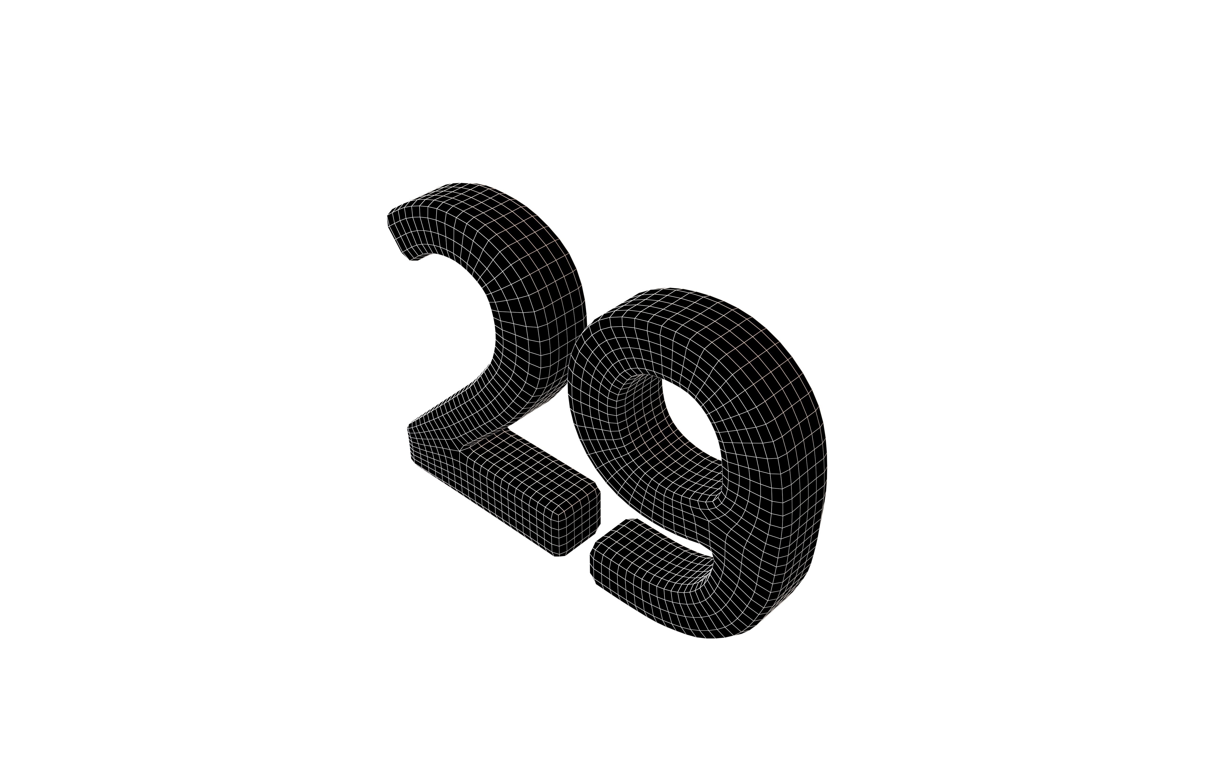 Date Number v2 Pack 01 Low-poly 3D model_46