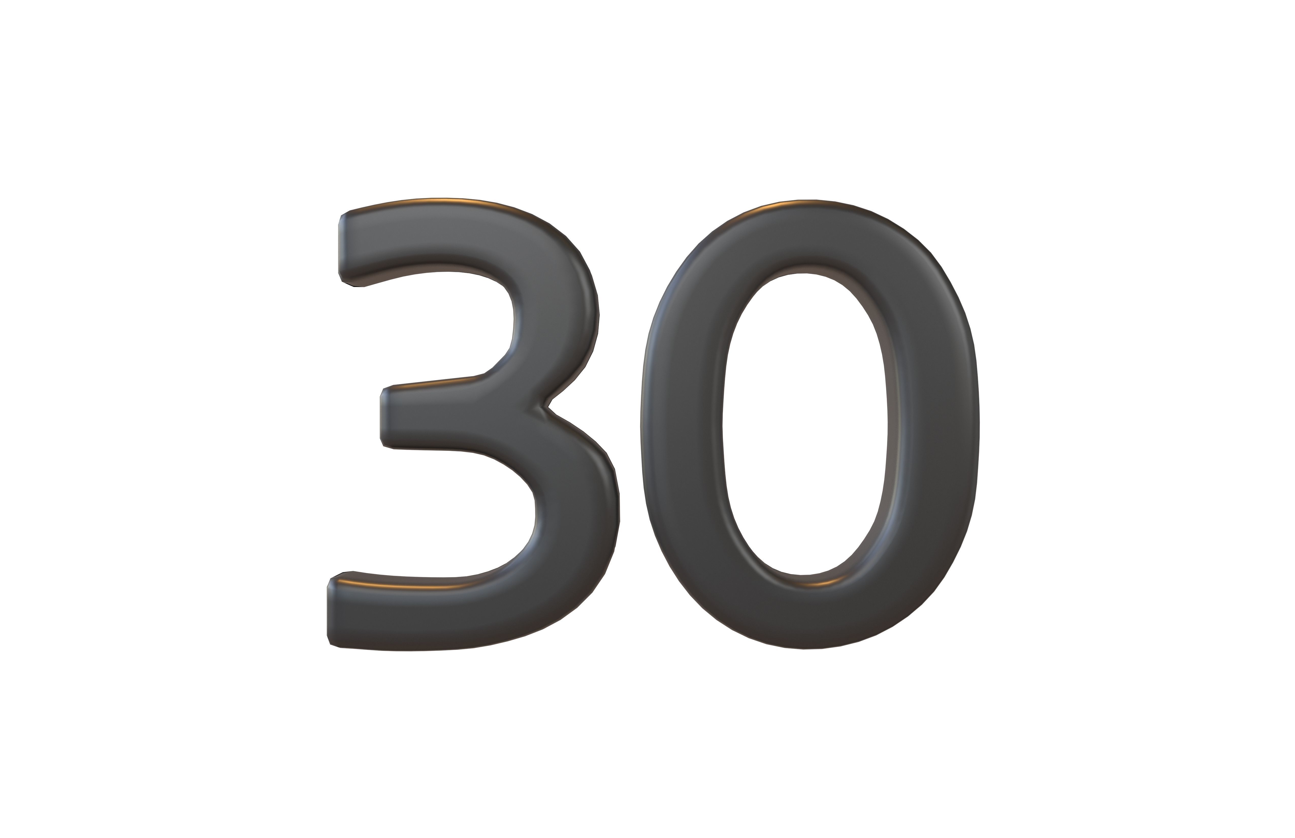 Date Number v2 Pack 01 Low-poly 3D model_10