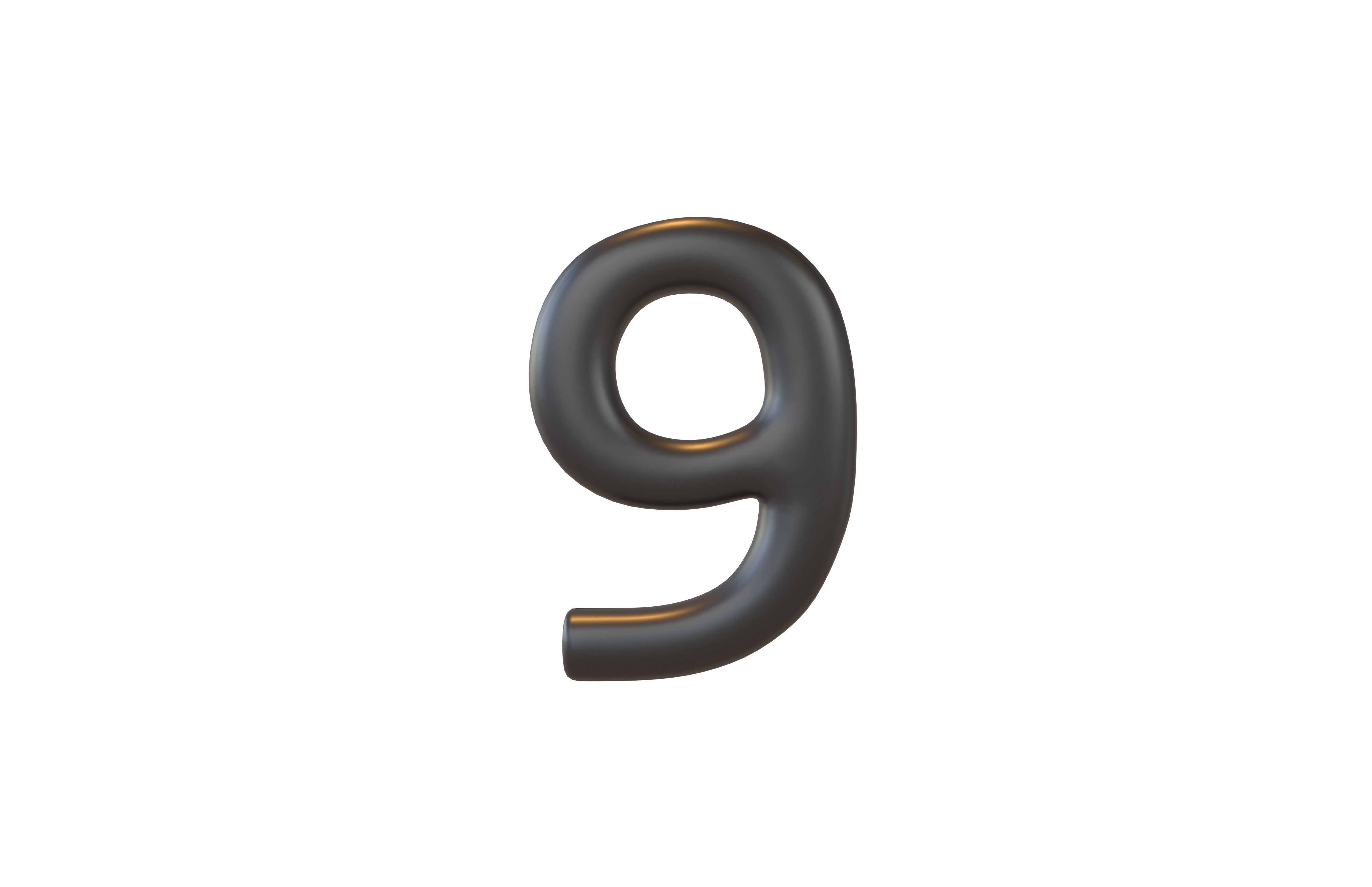 Date Number v2 Pack 01 Low-poly 3D model_86