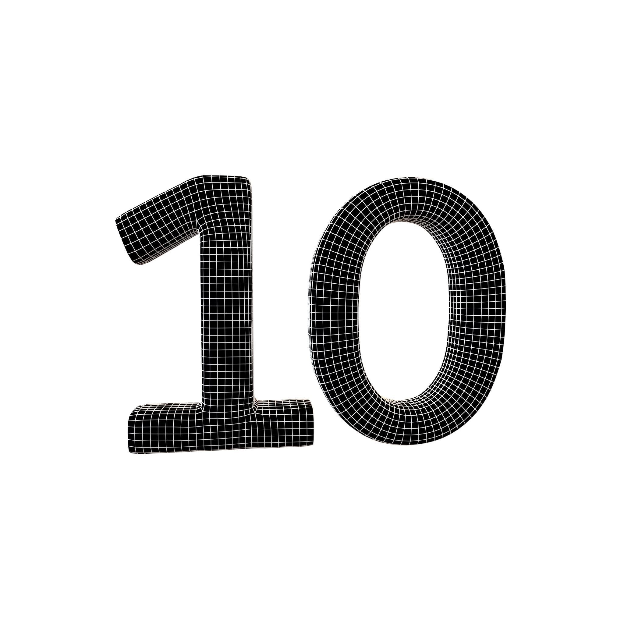 Date Number v2 Pack 01 Low-poly 3D model_97