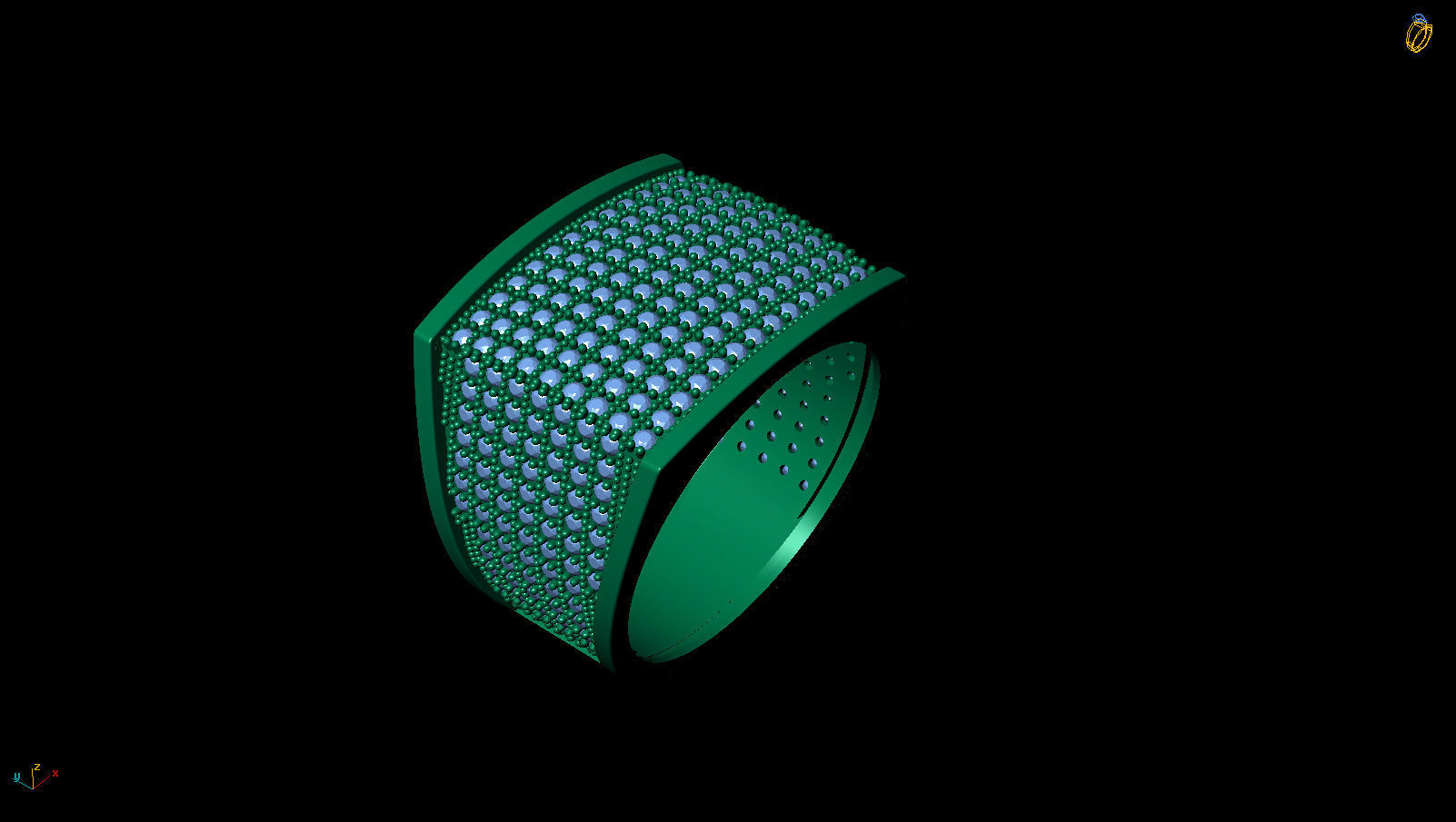 Italian ring  3D print model_3