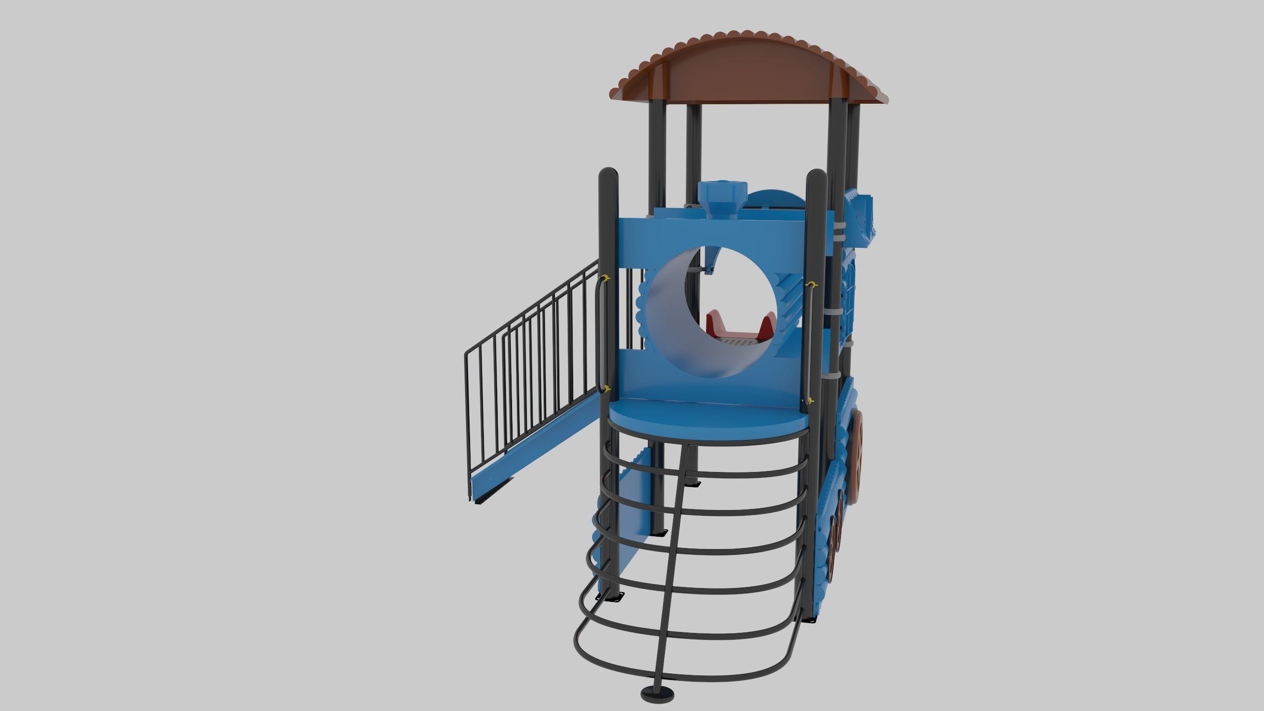Train Style Playground 1 Low-poly 3D model_5