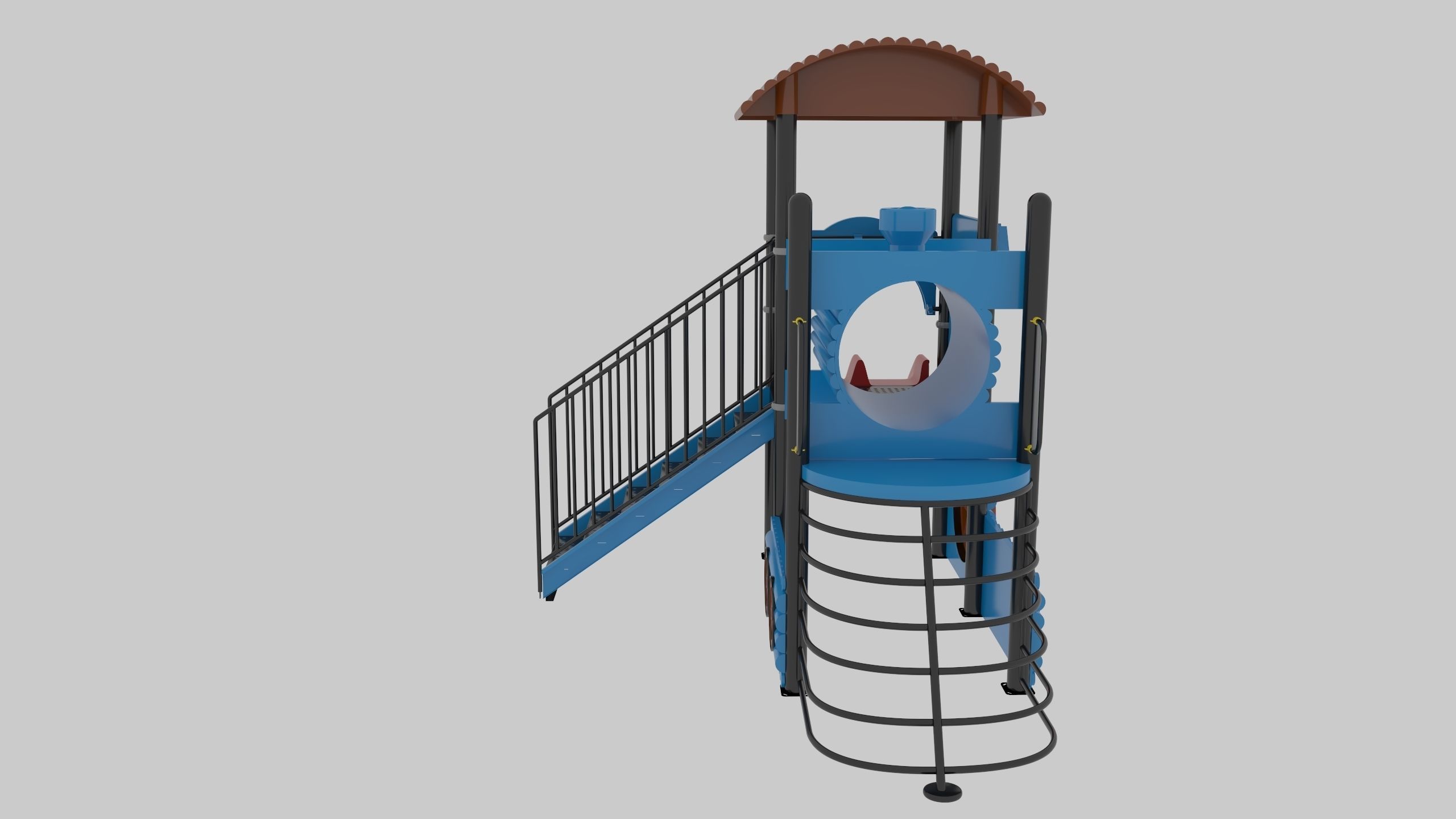 Train Style Playground 1 Low-poly 3D model_6