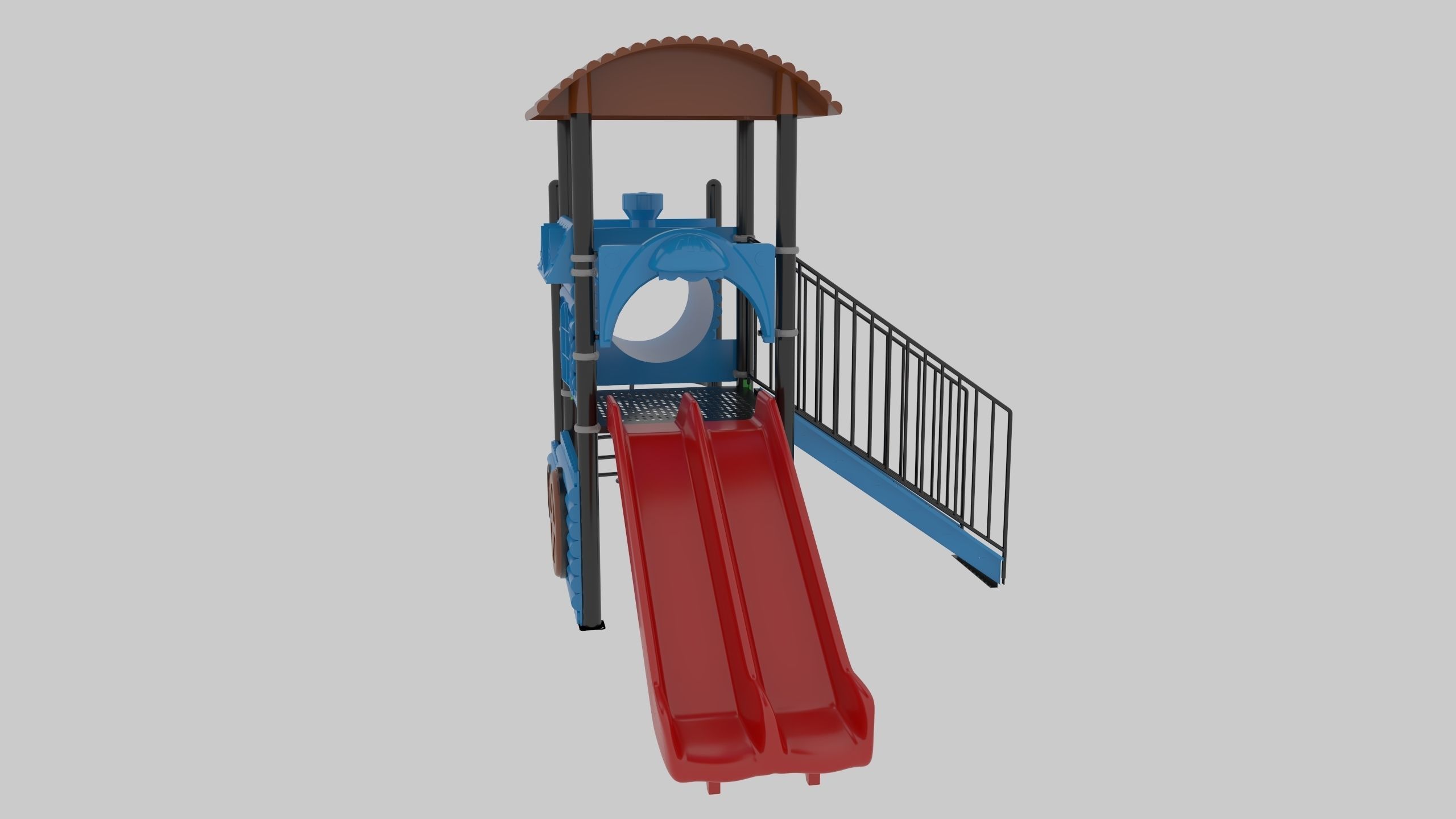 Train Style Playground 1 Low-poly 3D model_15