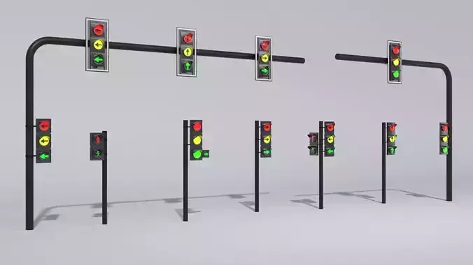 Polish Traffic Lights 3D models PL